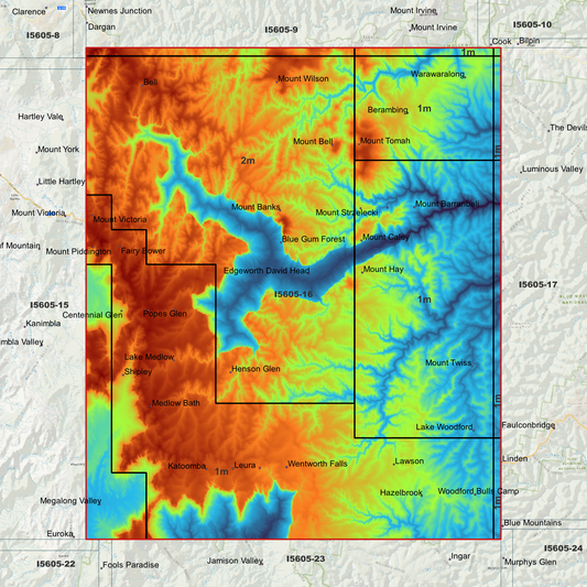 Katoomba 1m & 2m Digital Elevation Models (I5605-16)