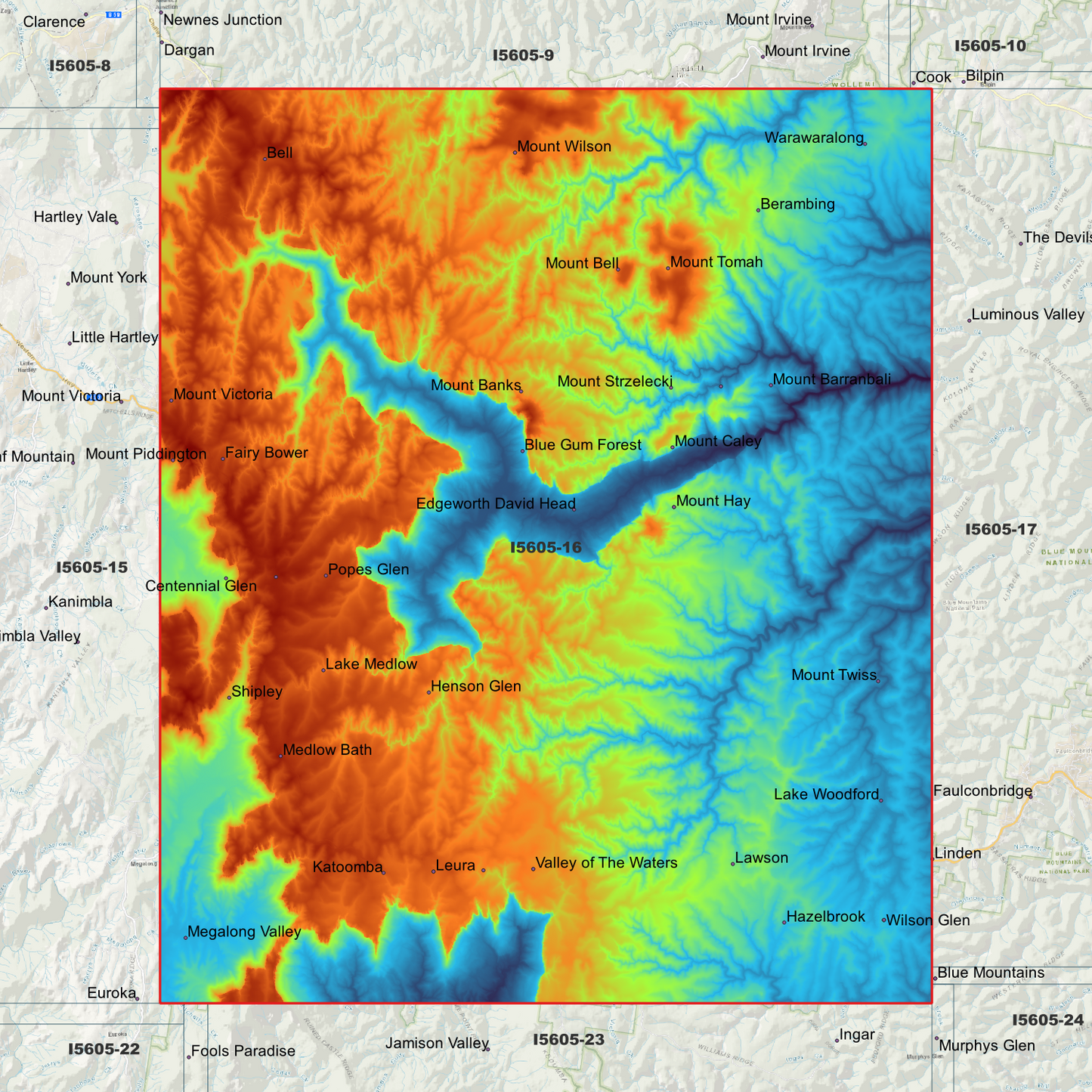 Katoomba 1m & 2m Digital Elevation Models (I5605-16)