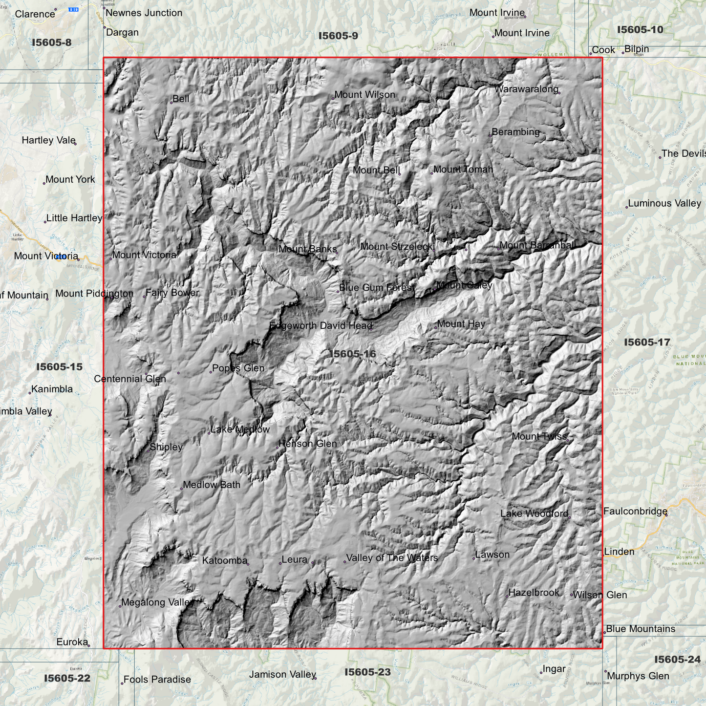 Katoomba 1m & 2m Digital Elevation Models (I5605-16)