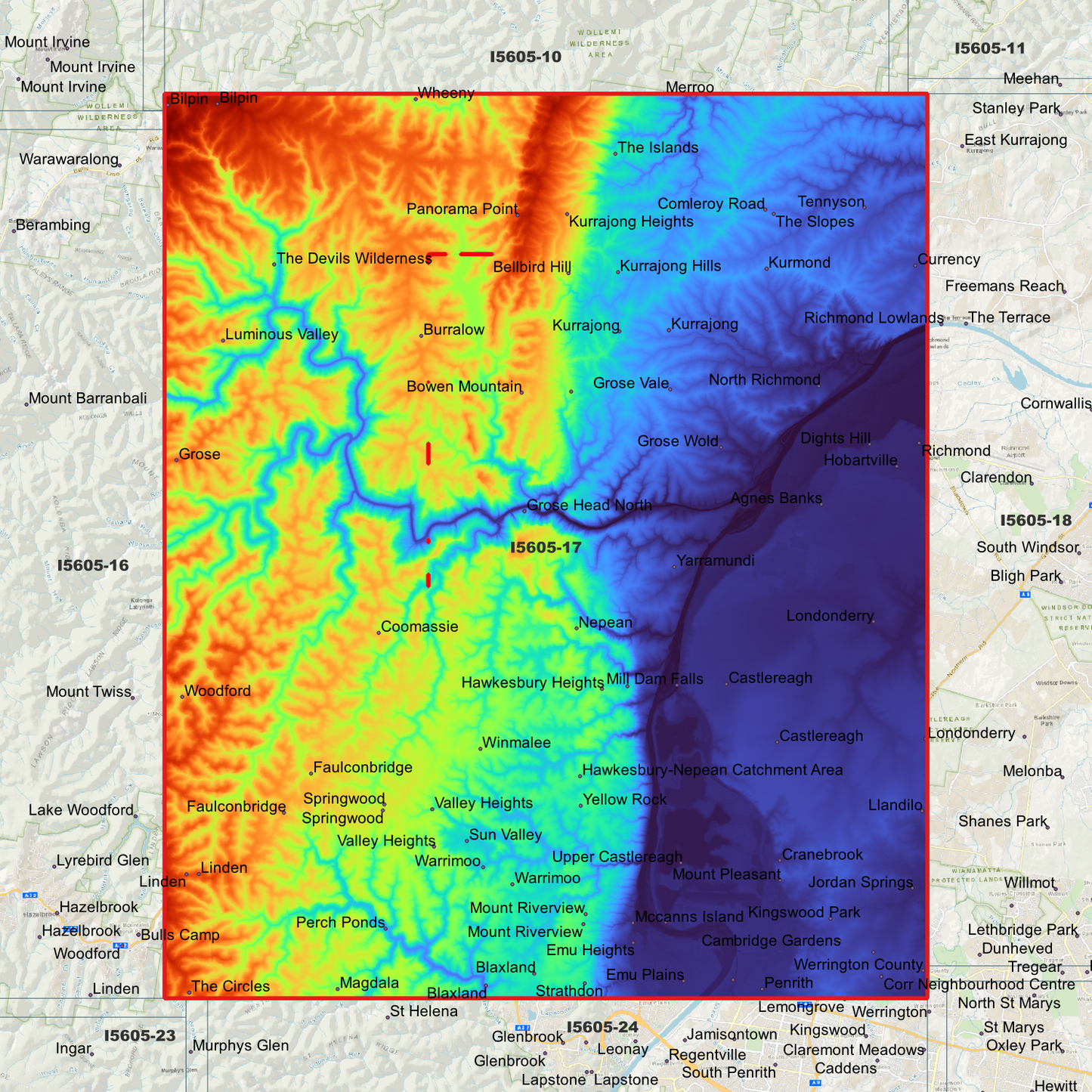Kurrajong 1m Digital Elevation Model (I5605-17)