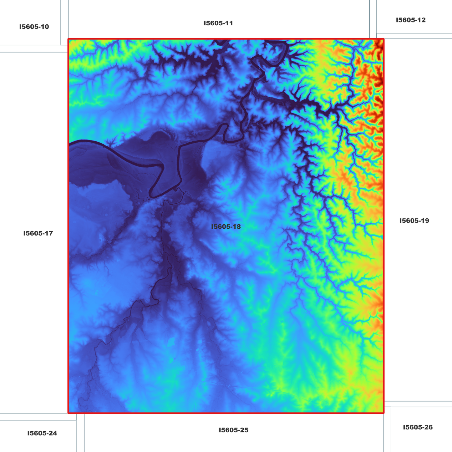 Windsor 1m Digital Elevation Model (I5605-18)