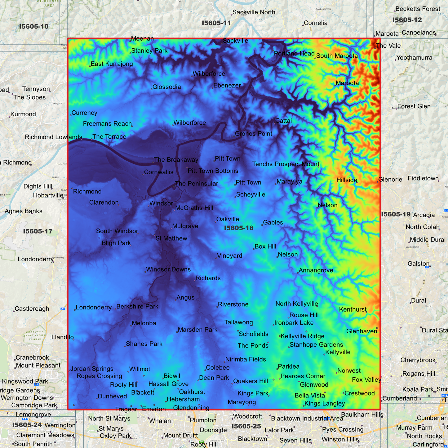 Windsor 1m Digital Elevation Model (I5605-18)