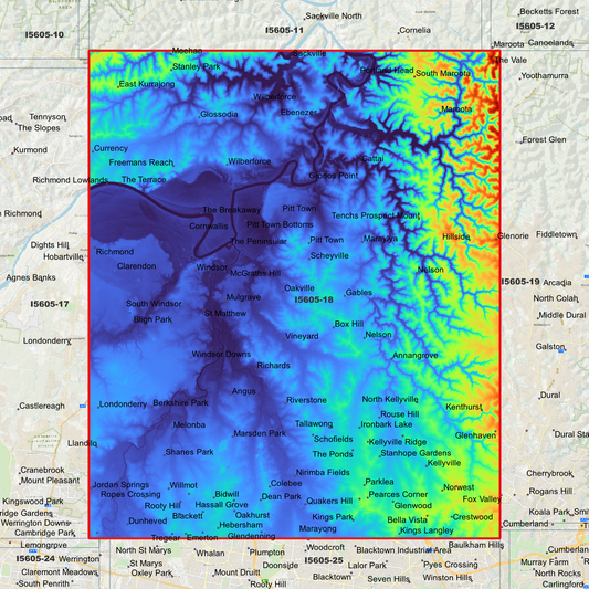 Windsor 1m Digital Elevation Model (I5605-18)