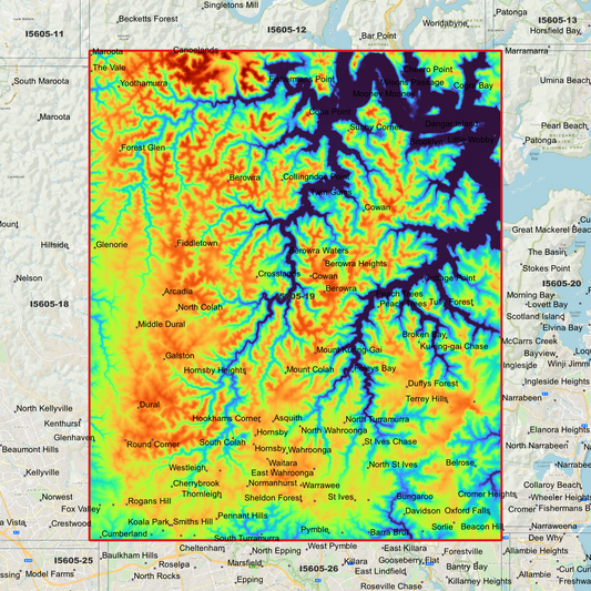 Hornsby 1m Digital Elevation Model (I5605-19)