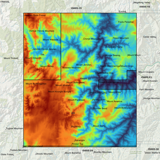 Jenolan 1m & 2m Digital Elevation Models (I5605-22)