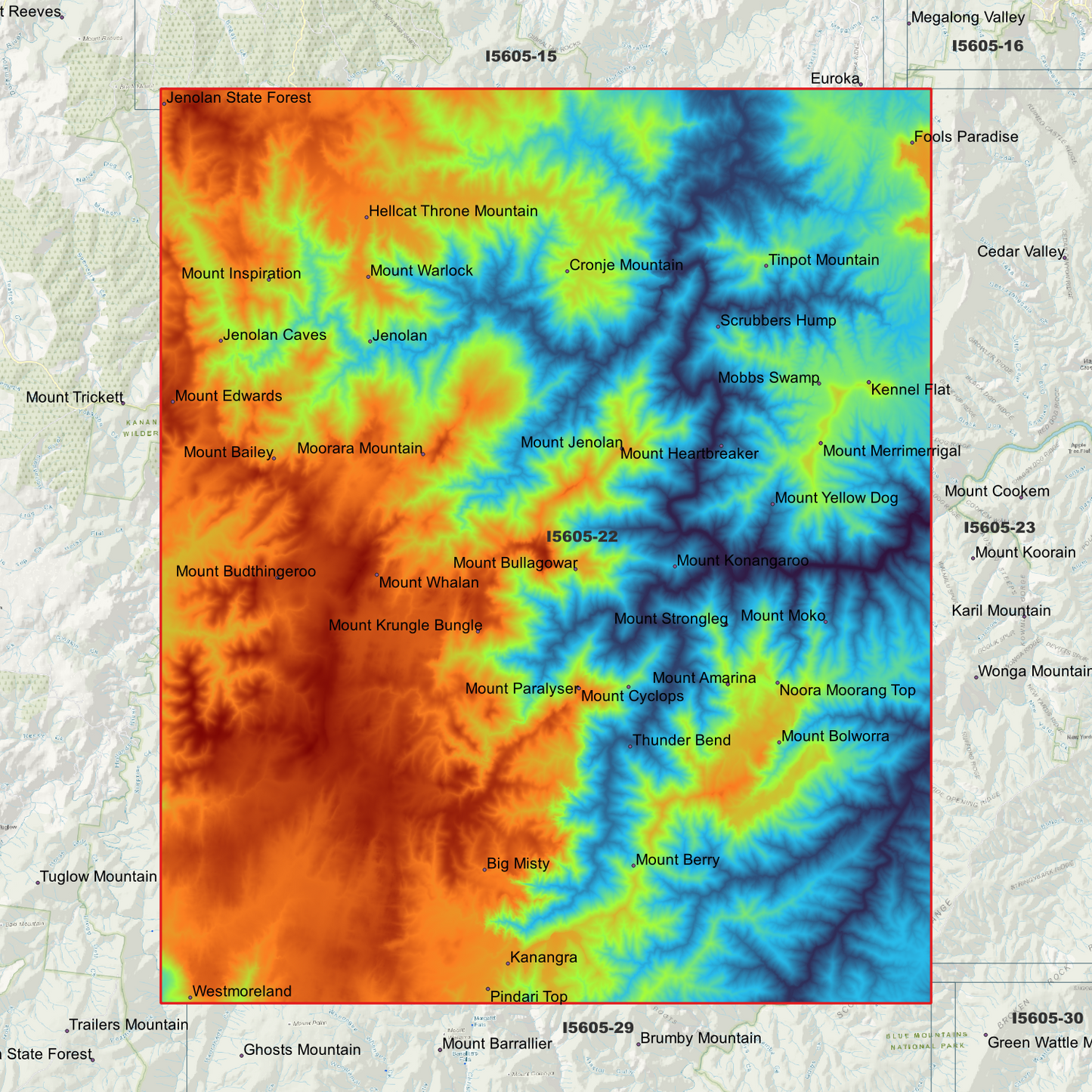 Jenolan 1m & 2m Digital Elevation Models (I5605-22)