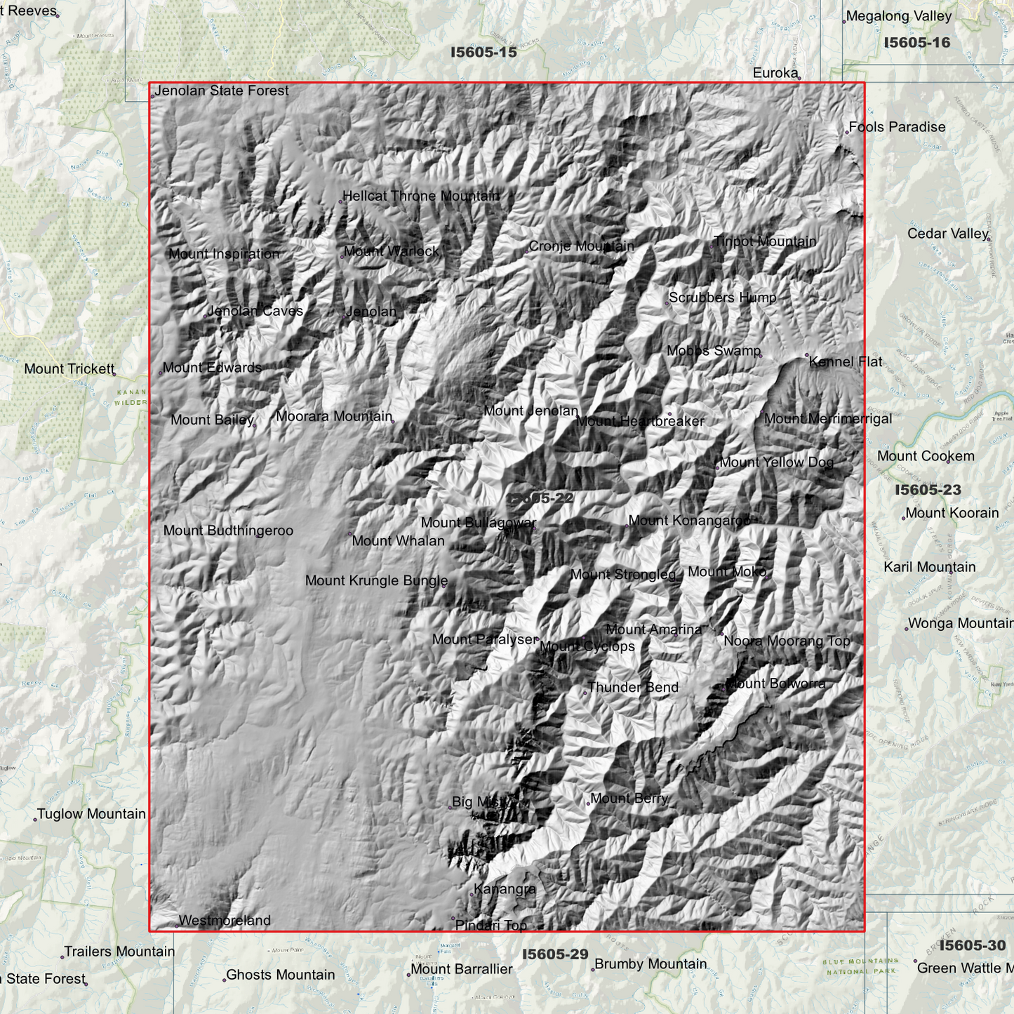 Jenolan 1m & 2m Digital Elevation Models (I5605-22)