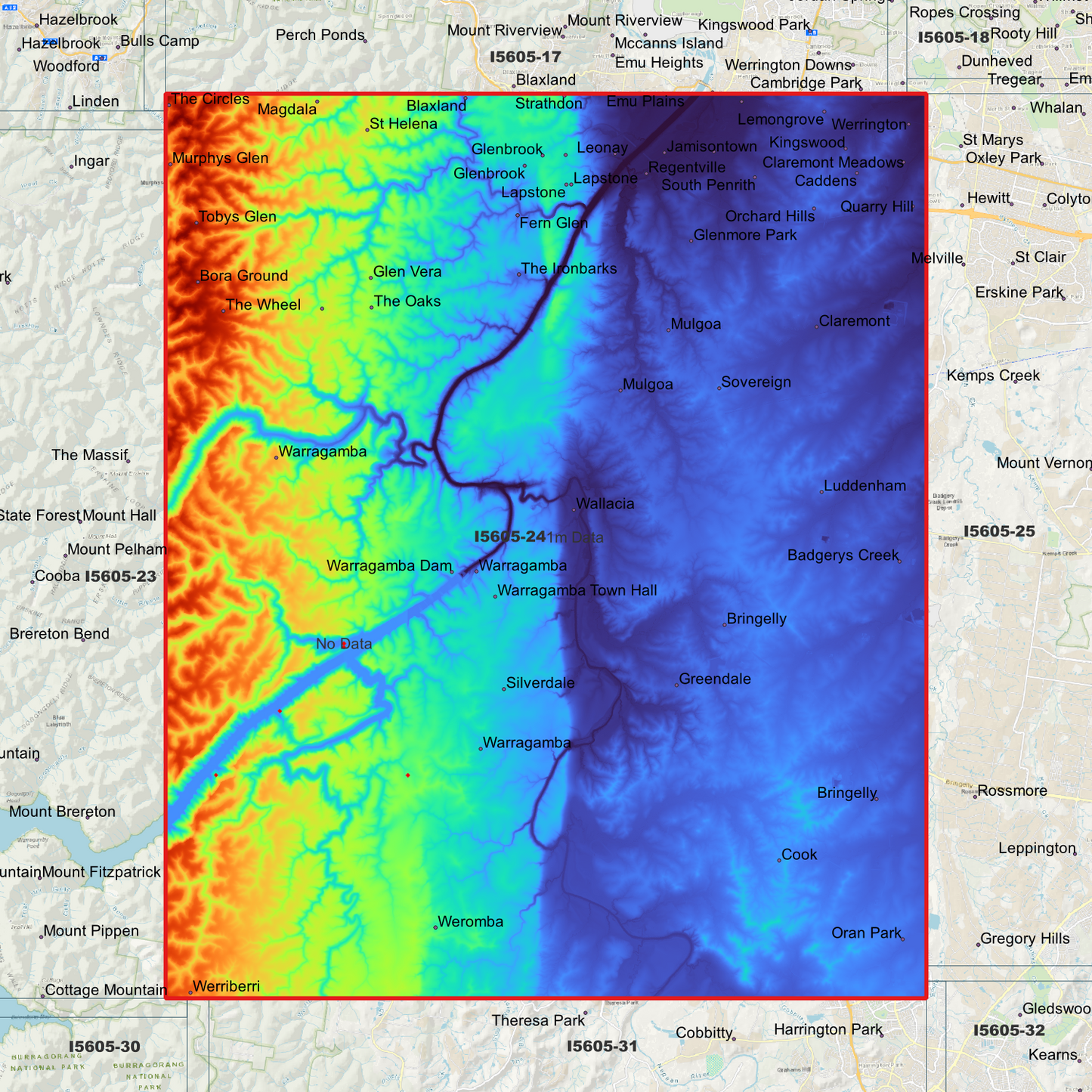 Warragamba 1m Digital Elevation Model (I5605-24)