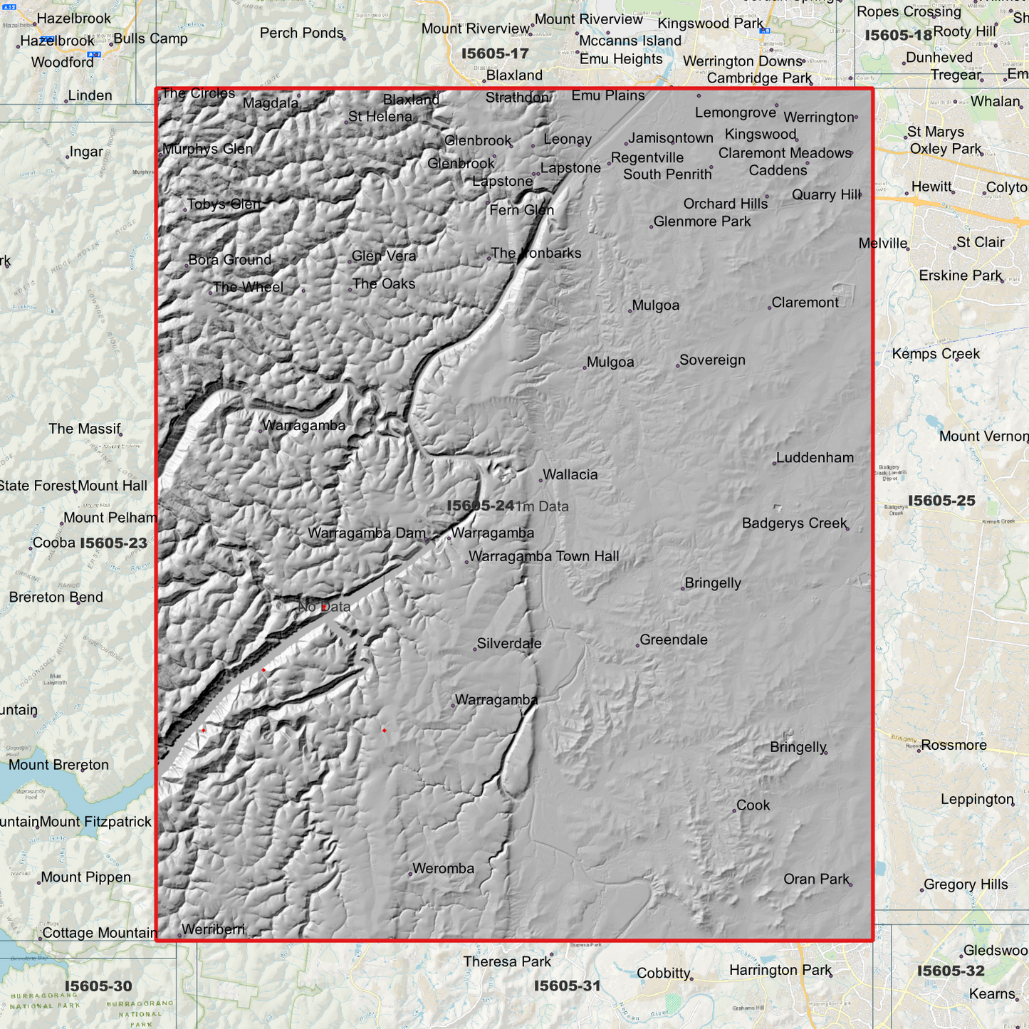 Warragamba 1m Digital Elevation Model (I5605-24)