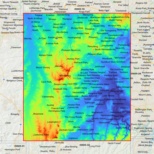 Liverpool 1m Digital Elevation Model (I5605-25)