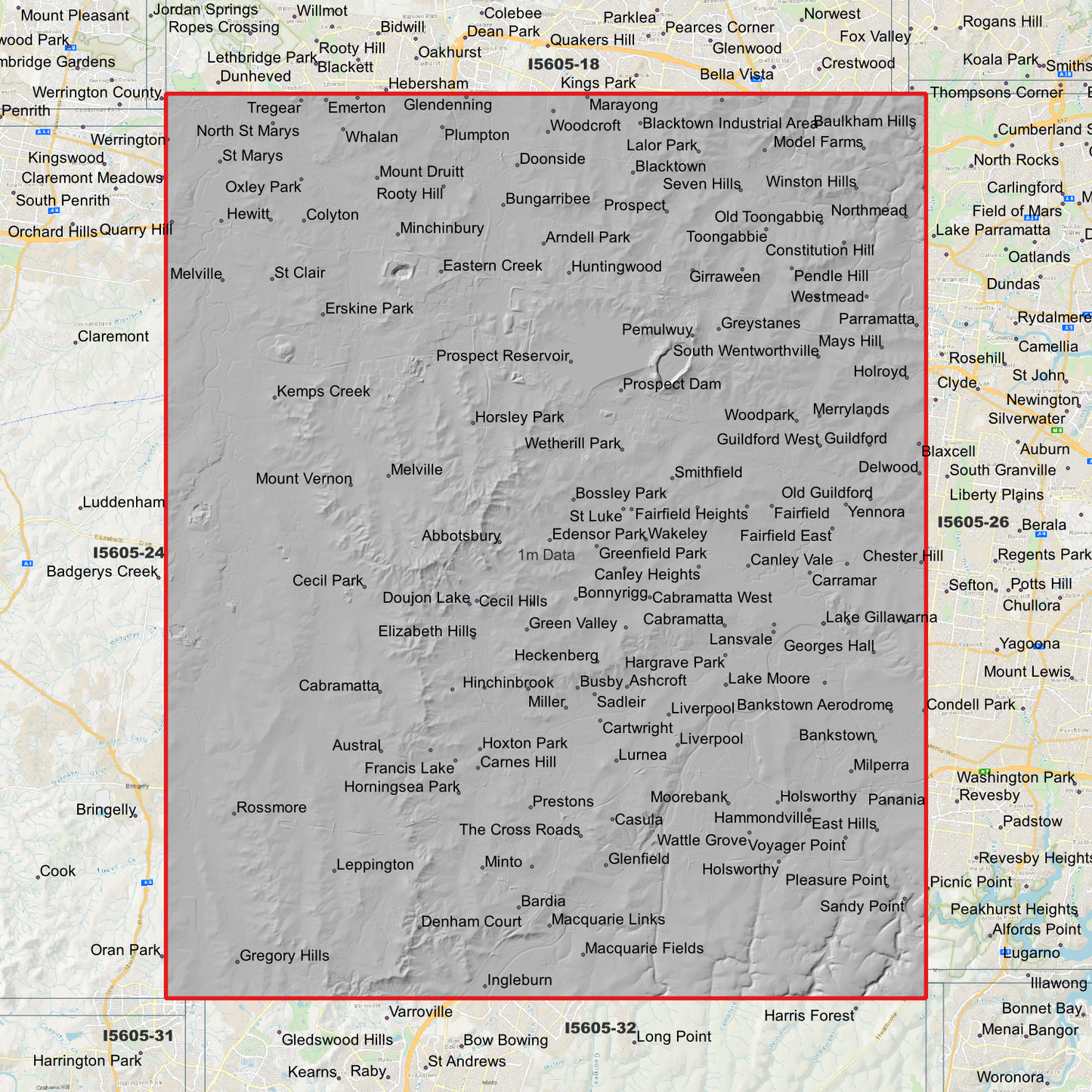 Liverpool 1m Digital Elevation Model (I5605-25)