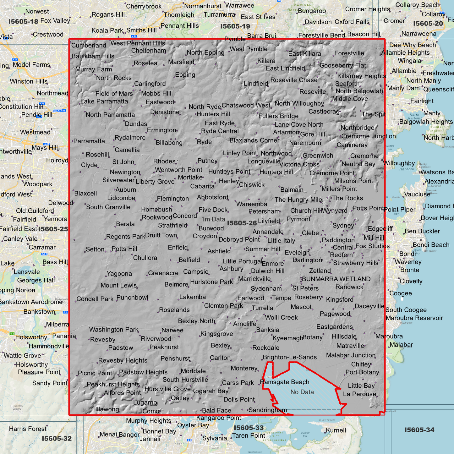 Sydney 1m Digital Elevation Model (I5605-26)