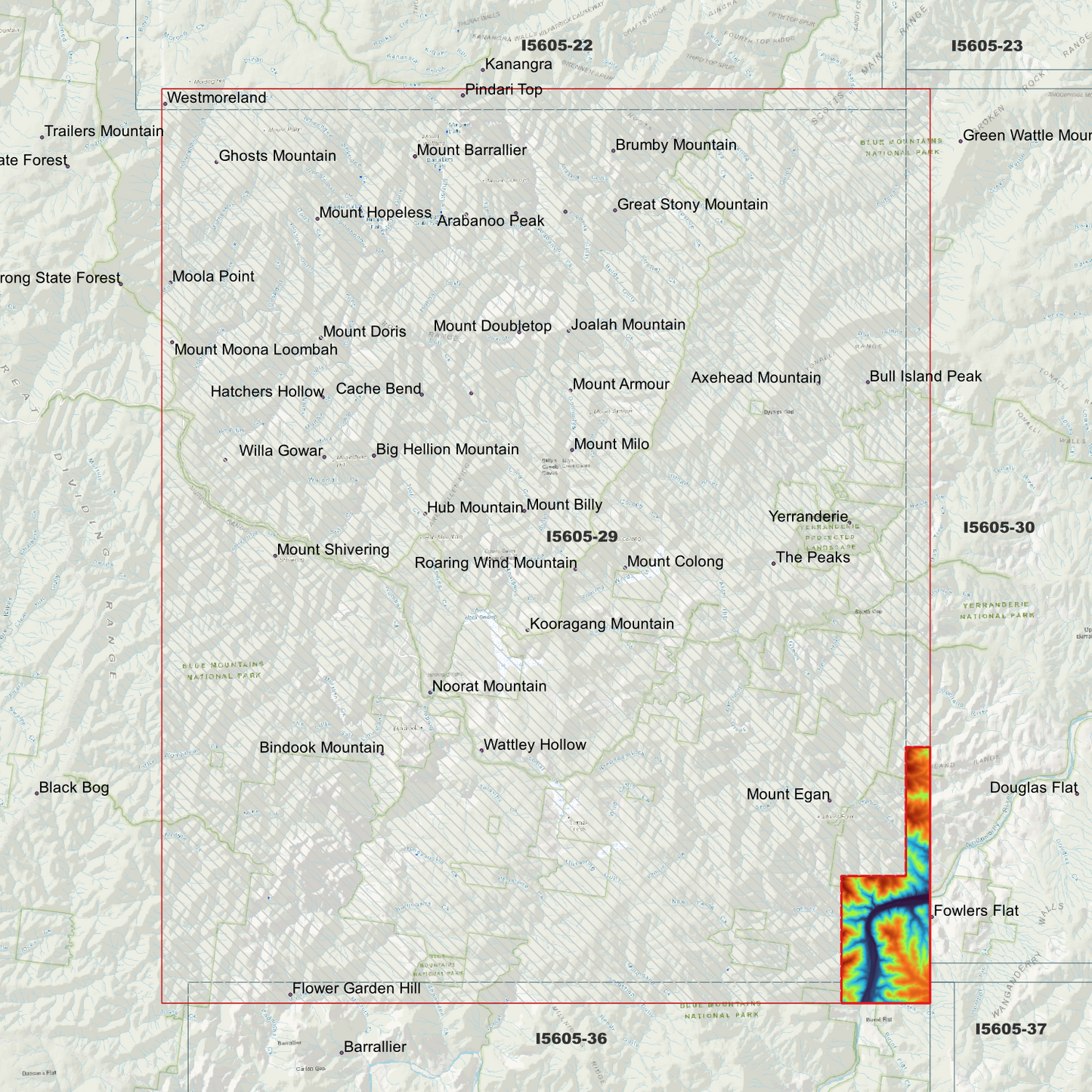 Bindook 1m & 2m Digital Elevation Models (I5605-29)