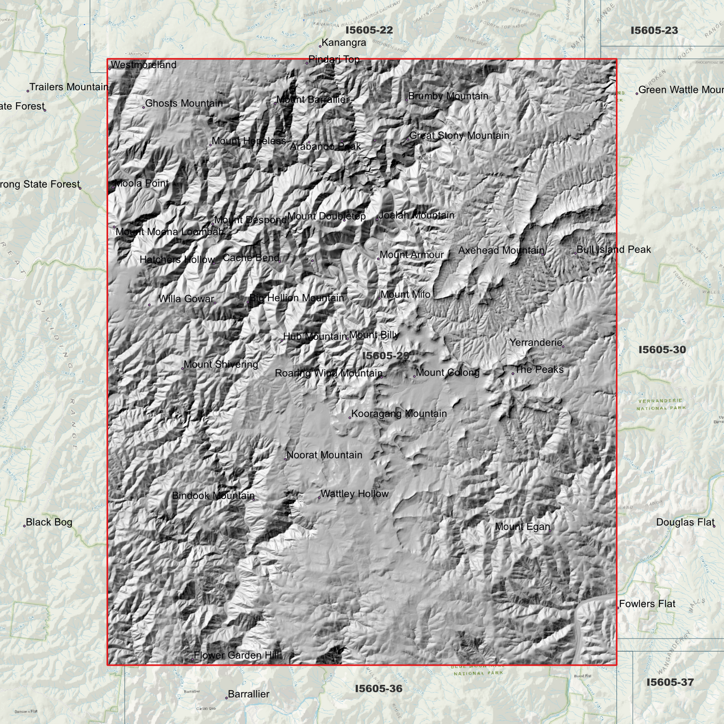Bindook 1m & 2m Digital Elevation Models (I5605-29)