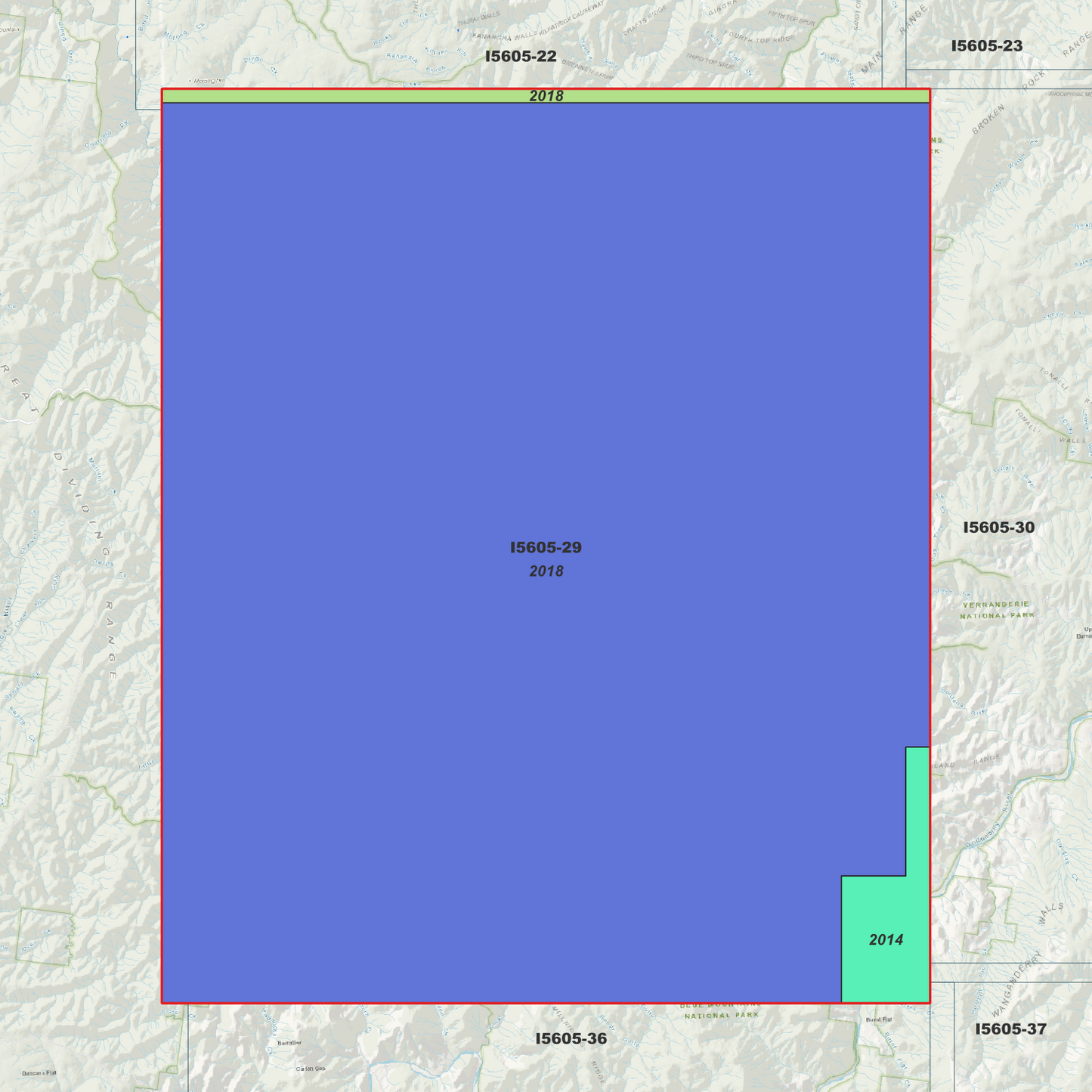 Bindook 1m & 2m Digital Elevation Models (I5605-29)