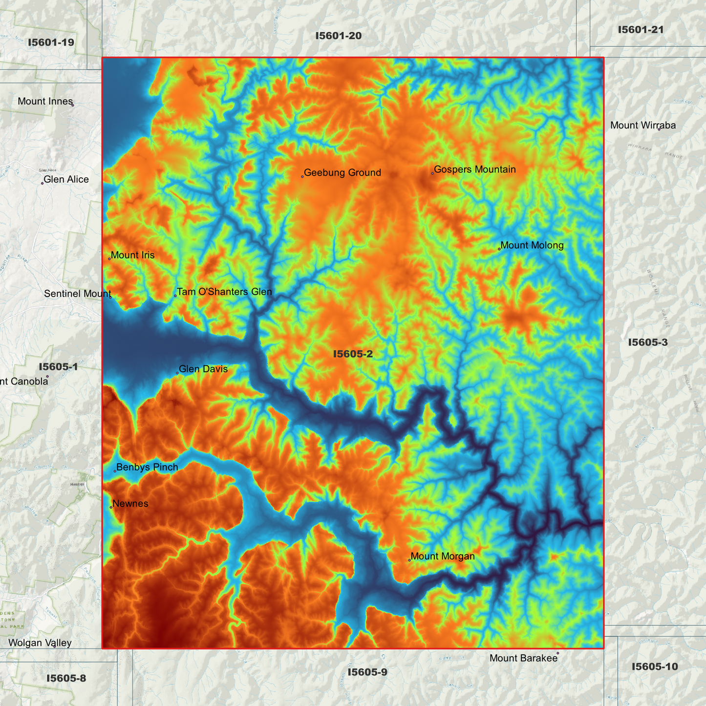 Gospers 2m Digital Elevation Model (I5605-2)