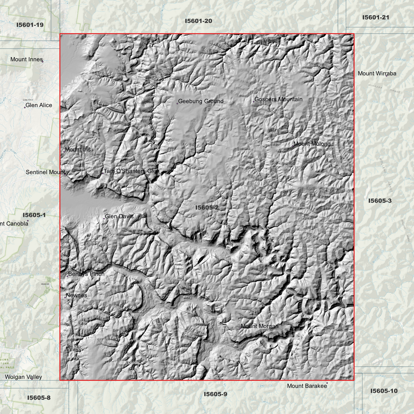 Gospers 2m Digital Elevation Model (I5605-2)