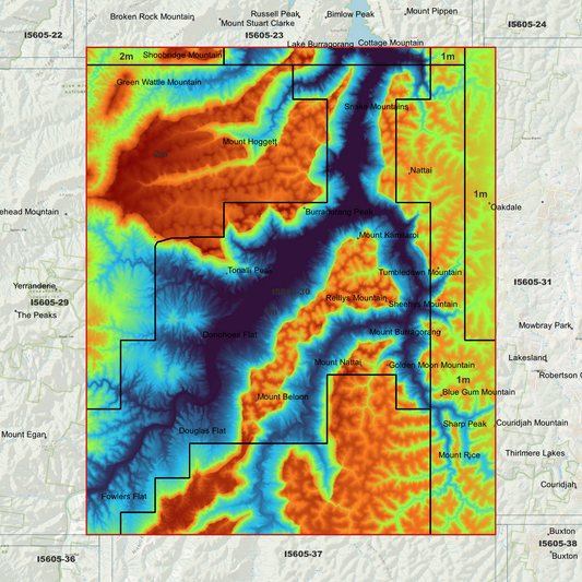 Nattai 1m & 2m Digital Elevation Models (I5605-30)