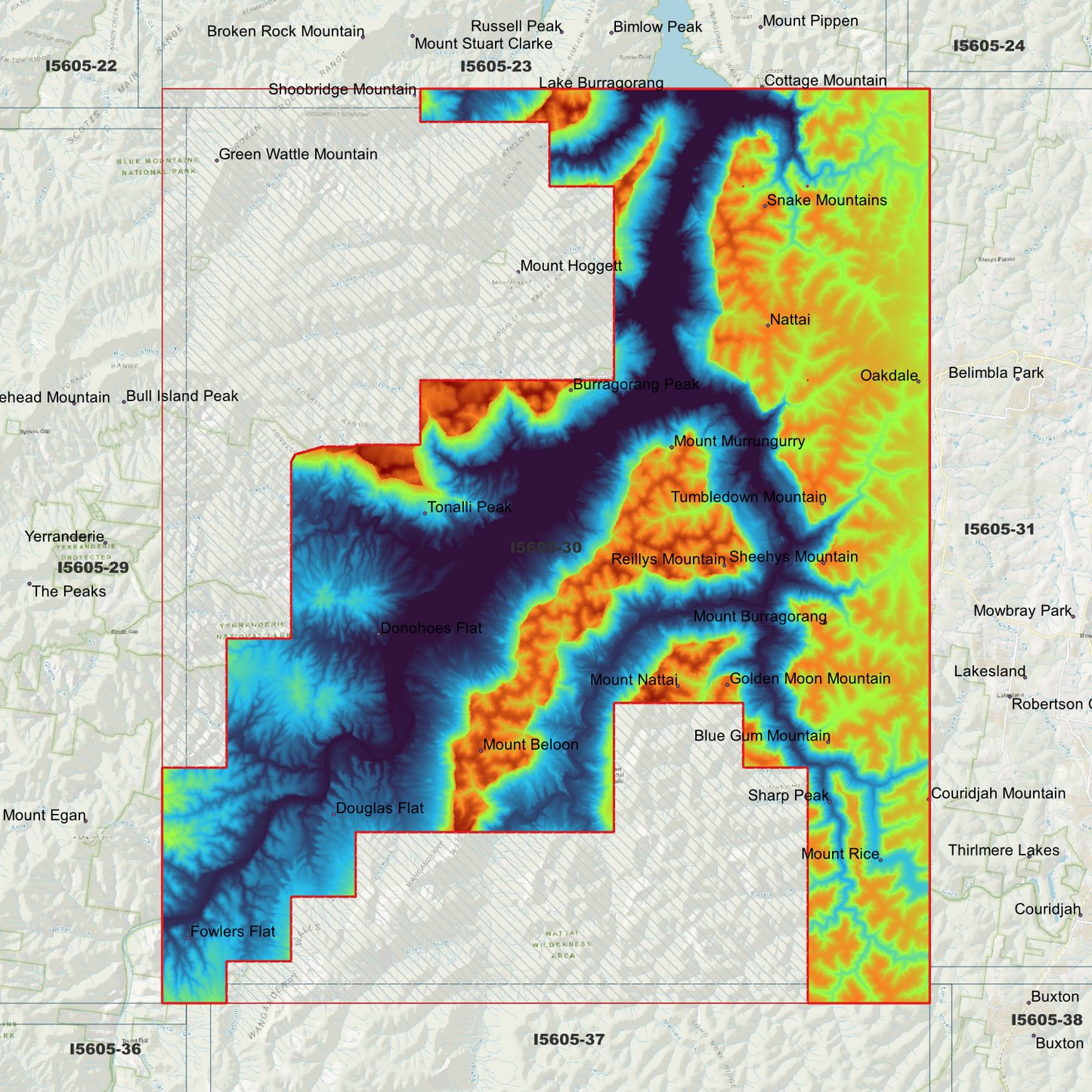 Nattai 1m & 2m Digital Elevation Models (I5605-30)