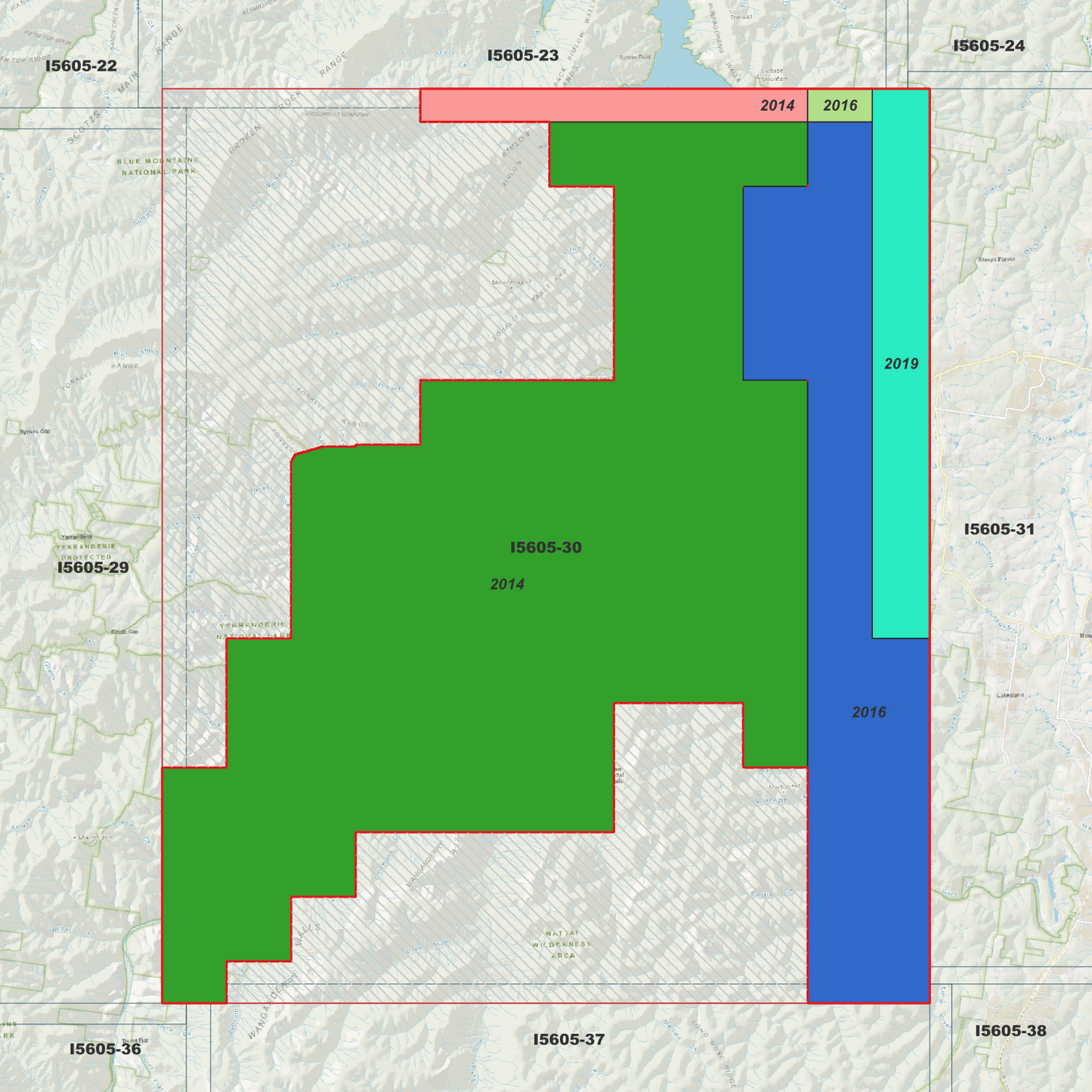 Nattai 1m & 2m Digital Elevation Models (I5605-30)