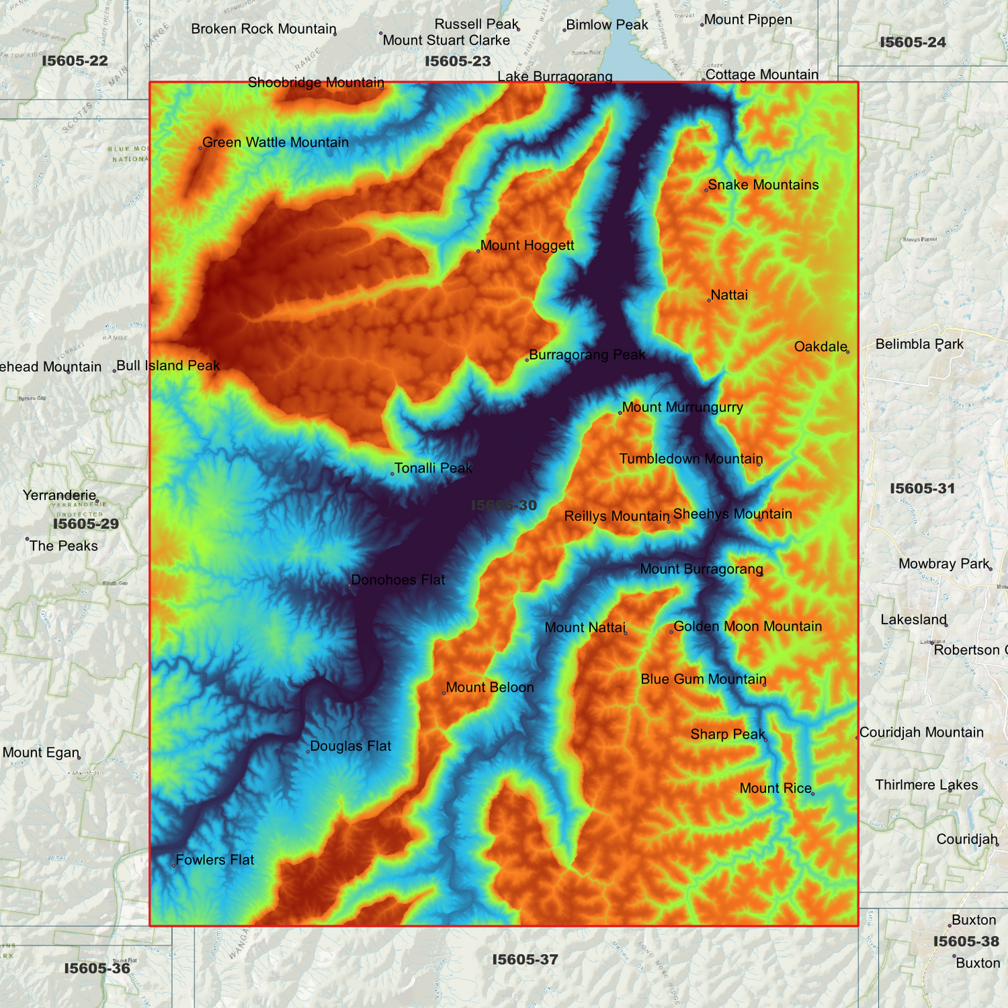 Nattai 1m & 2m Digital Elevation Models (I5605-30)