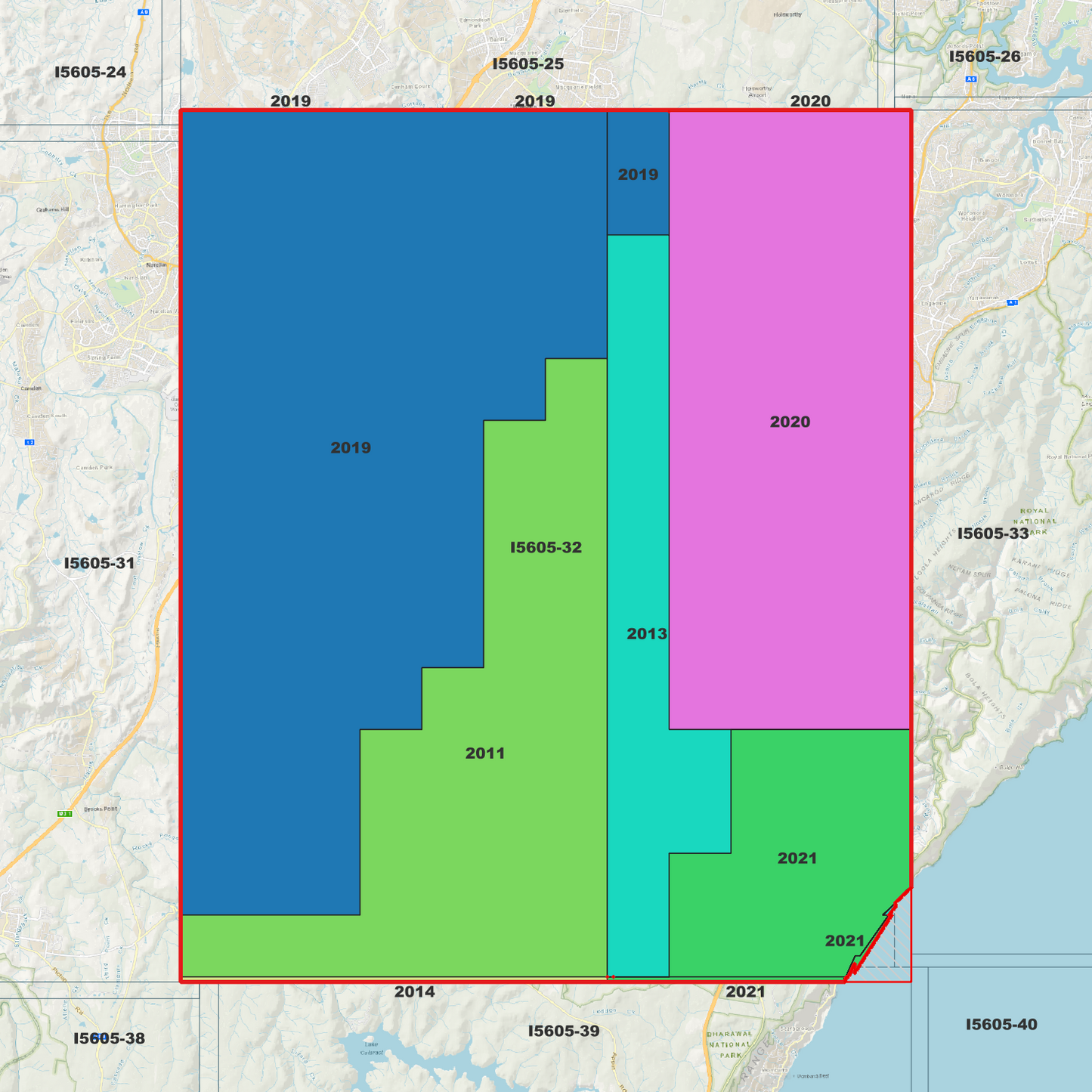 Campbelltown 1m Digital Elevation Model (I5605-32)