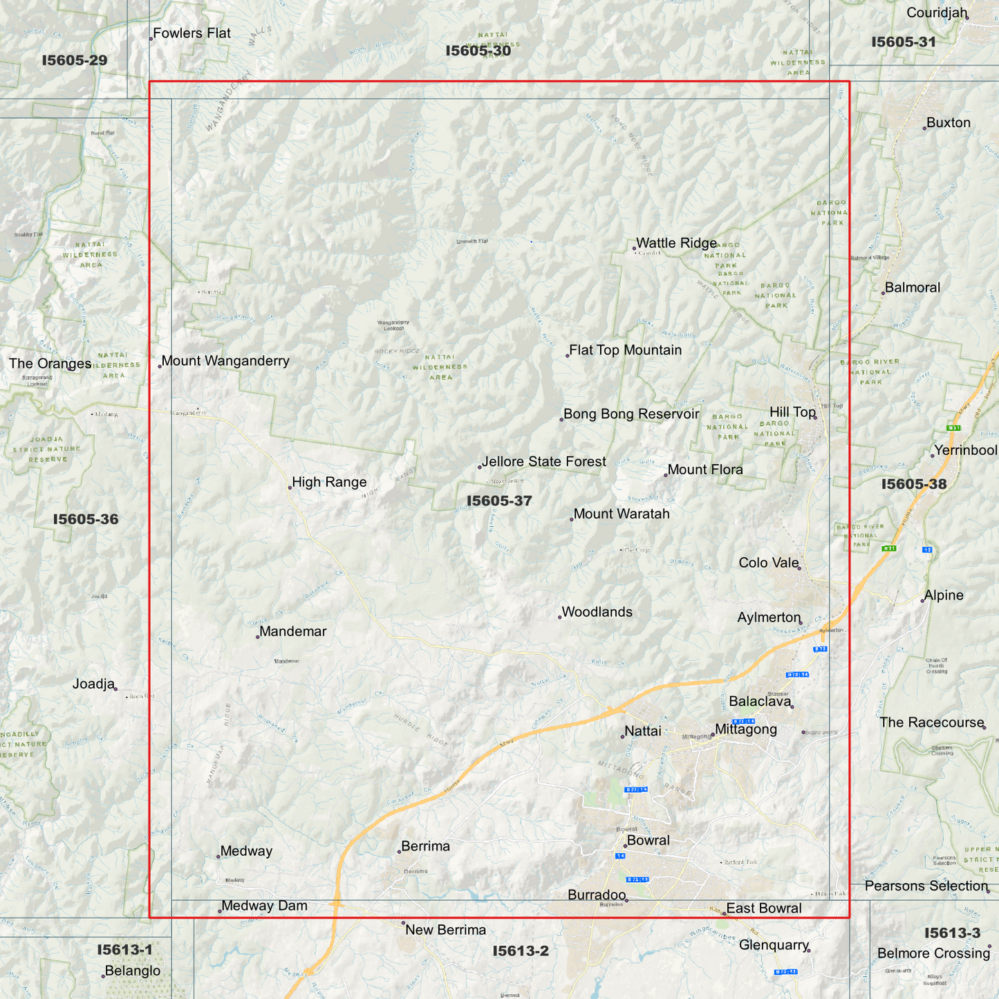 Bowral 1m & 2m Digital Elevation Models (I5605-37)