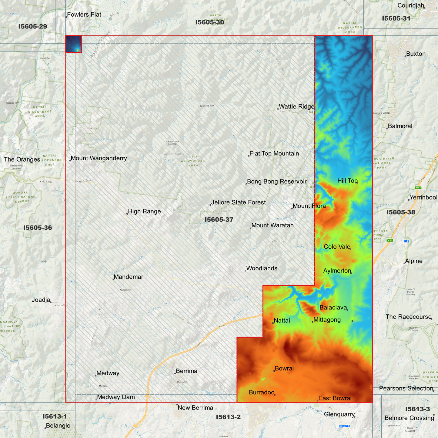 Bowral 1m & 2m Digital Elevation Models (I5605-37)
