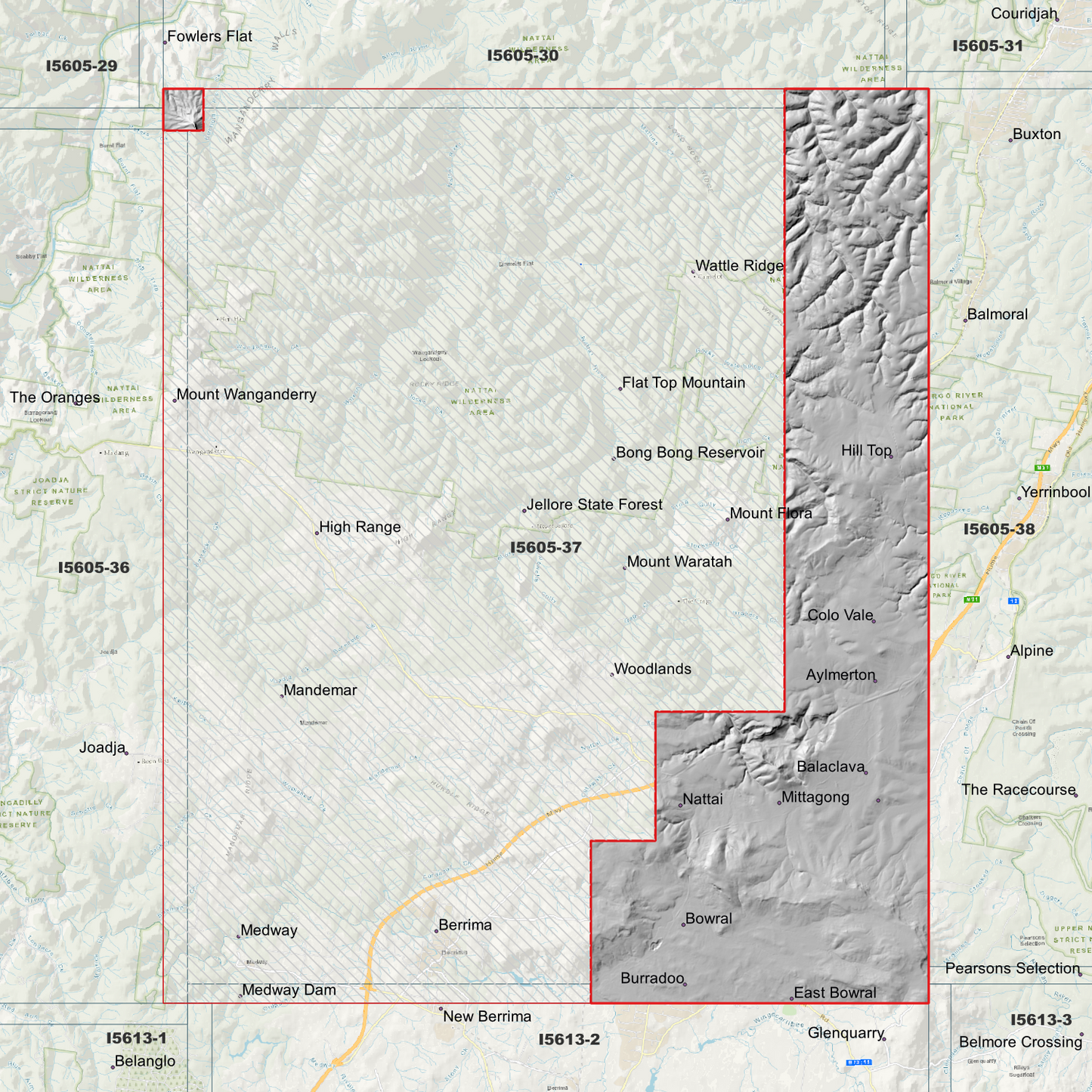 Bowral 1m & 2m Digital Elevation Models (I5605-37)