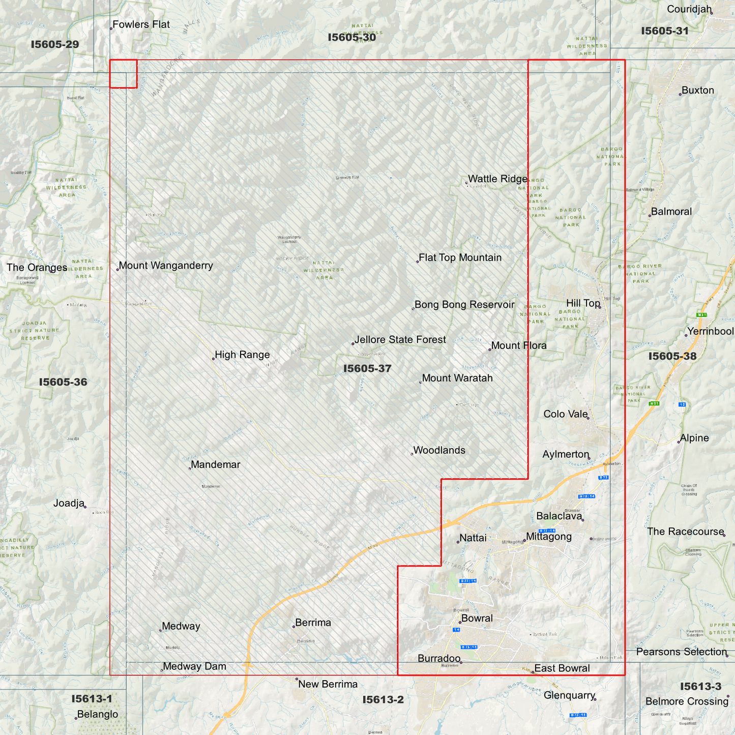 Bowral 1m & 2m Digital Elevation Models (I5605-37)