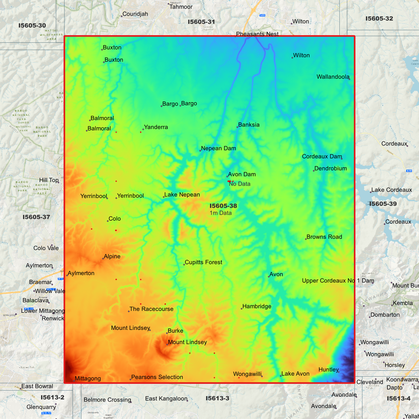 Bargo 1m Digital Elevation Model (I5605-38)