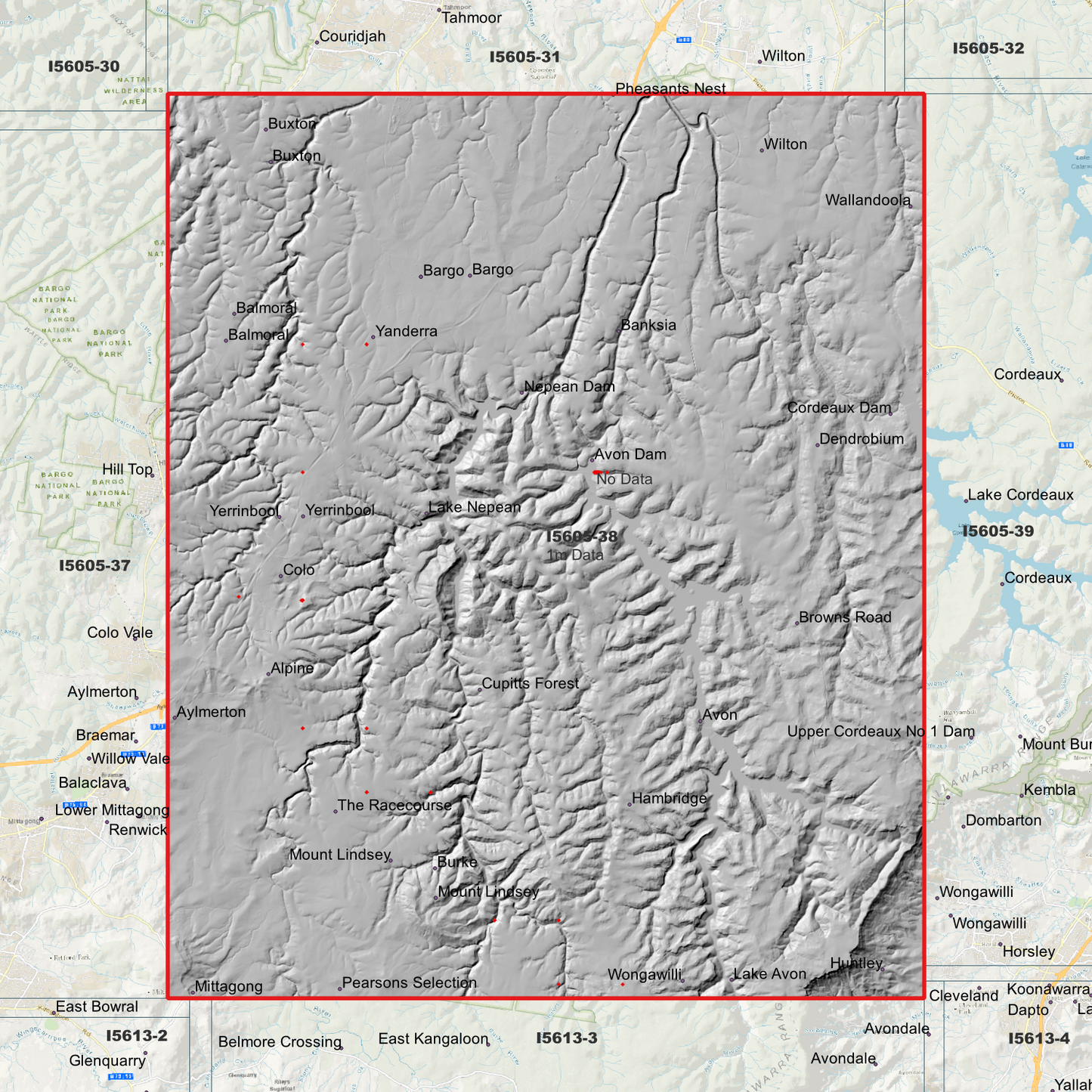 Bargo 1m Digital Elevation Model (I5605-38)