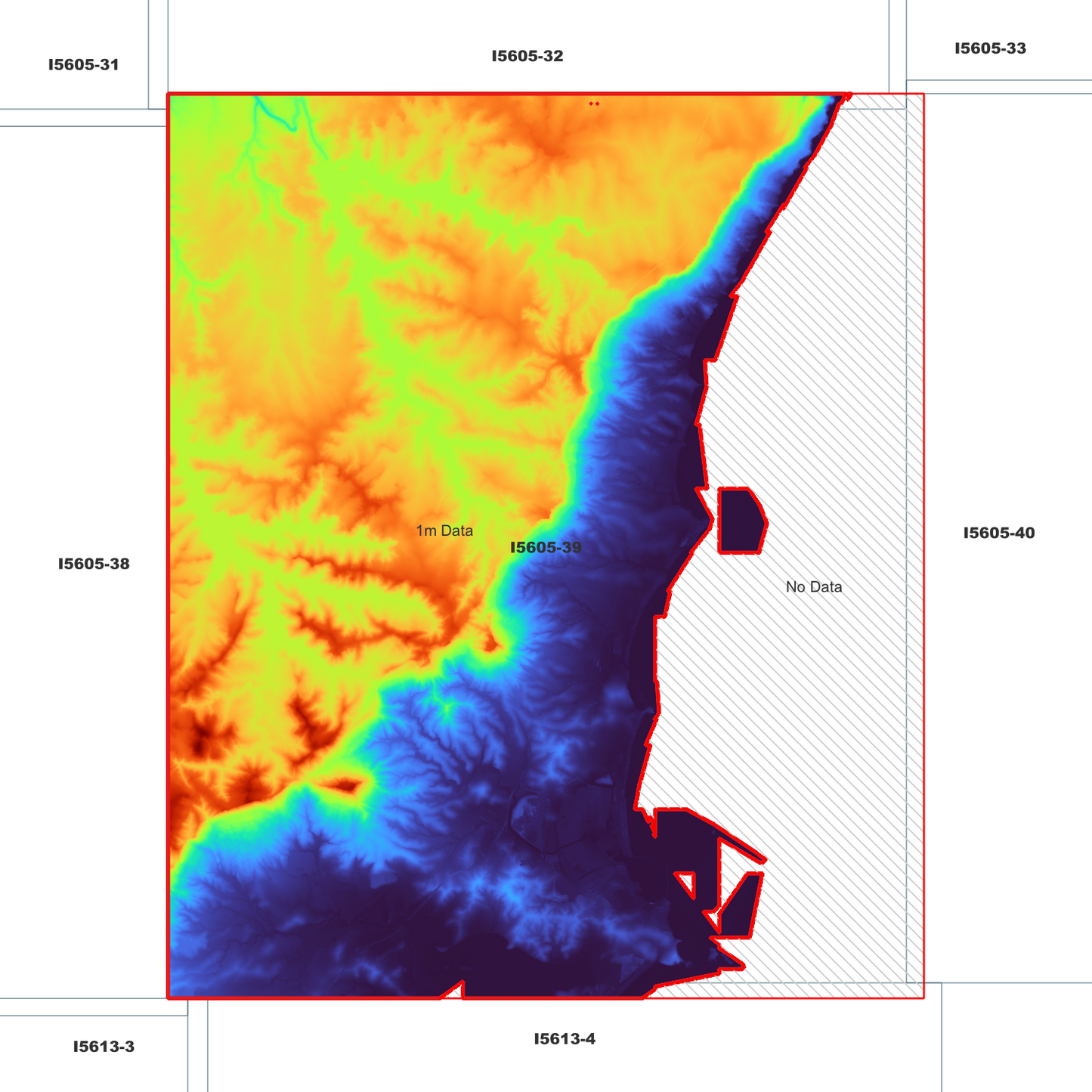 Wollongong 1m Digital Elevation Model (I5605-39)