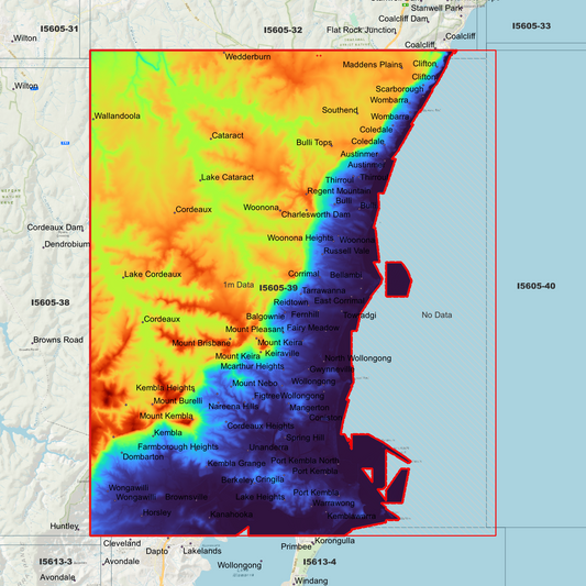 Wollongong 1m Digital Elevation Model (I5605-39)