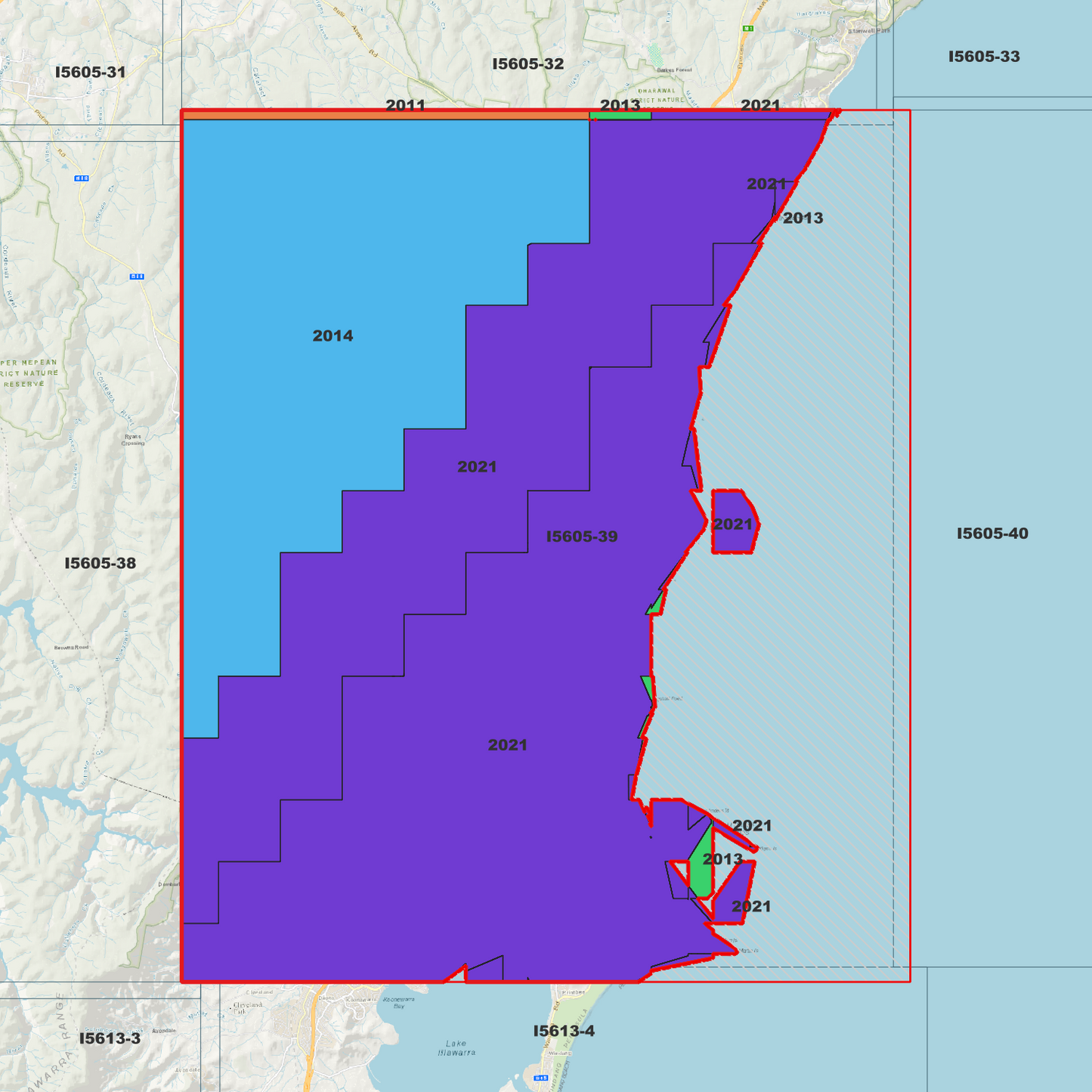 Wollongong 1m Digital Elevation Model (I5605-39)