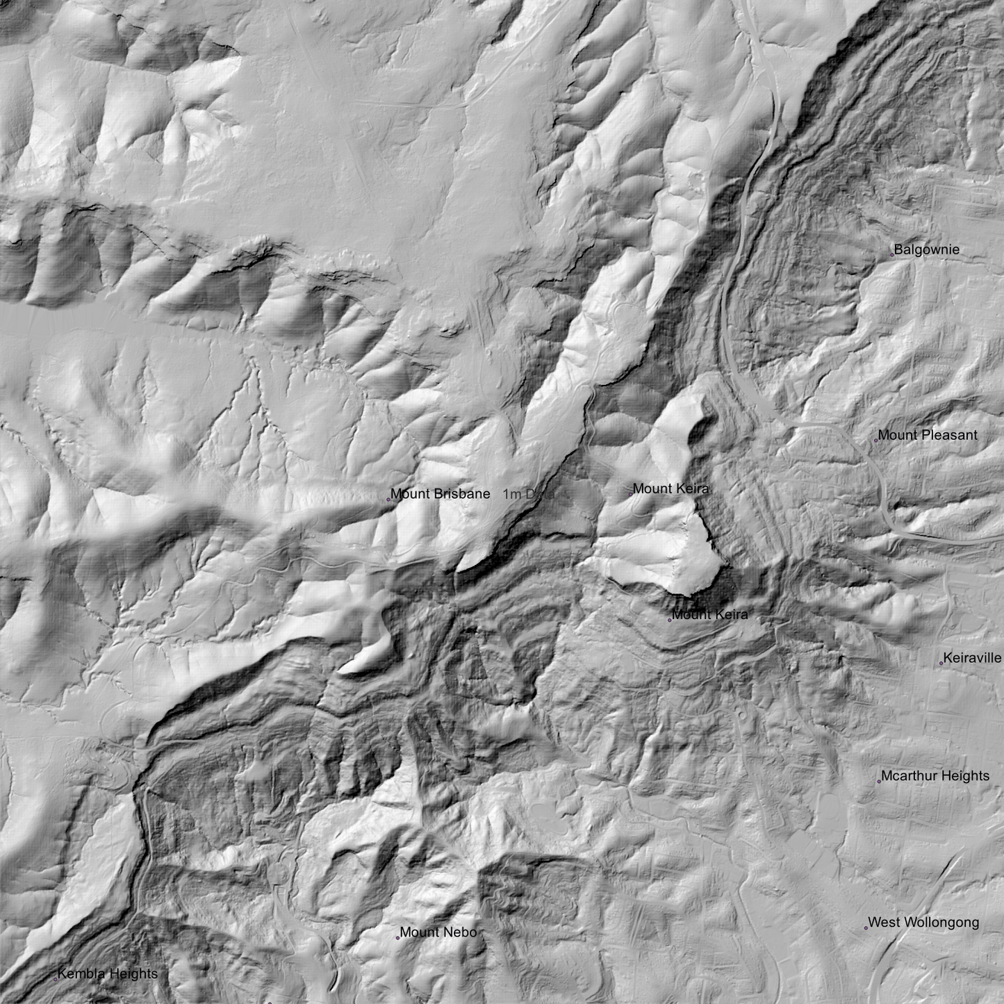 Wollongong 1m Digital Elevation Model (I5605-39)
