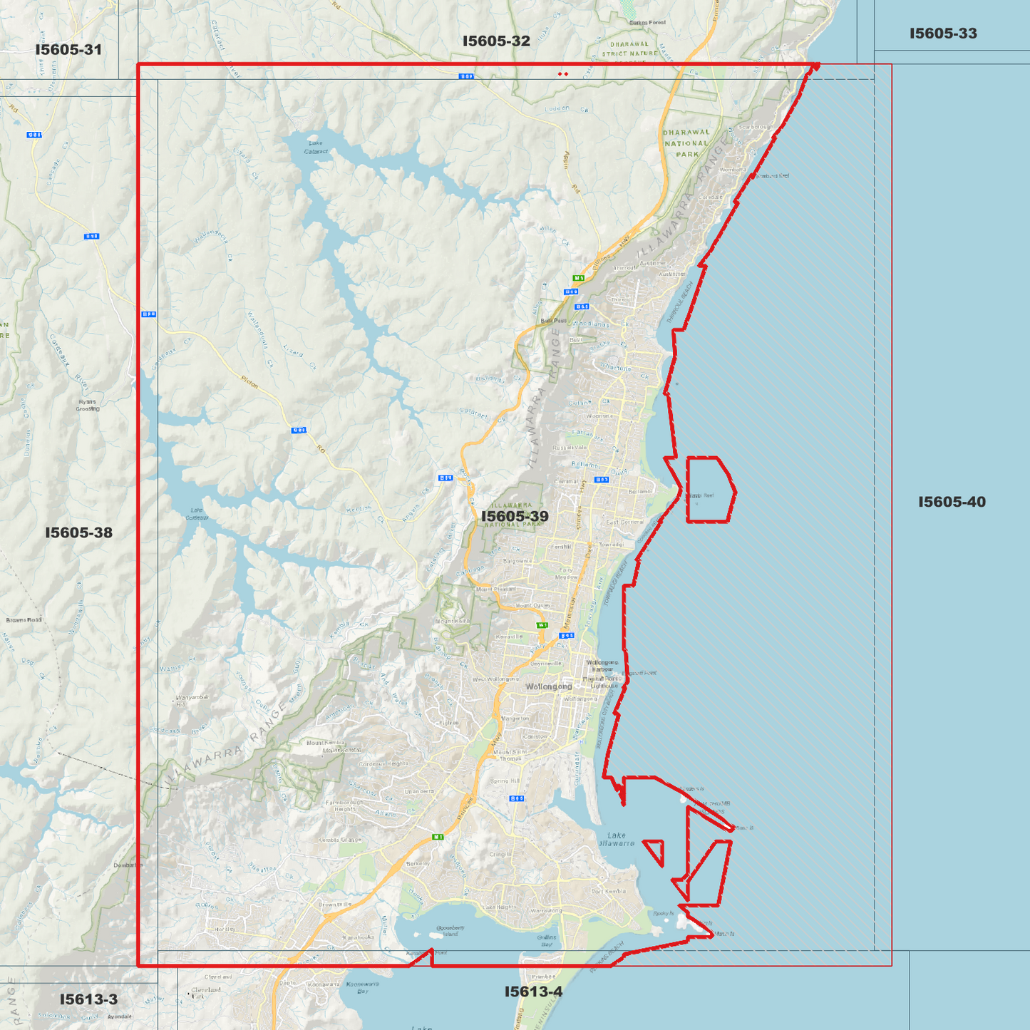 Wollongong 1m Digital Elevation Model (I5605-39)