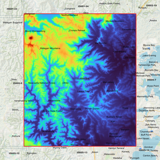 Jilliby 1m Digital Elevation Model (I5605-6)