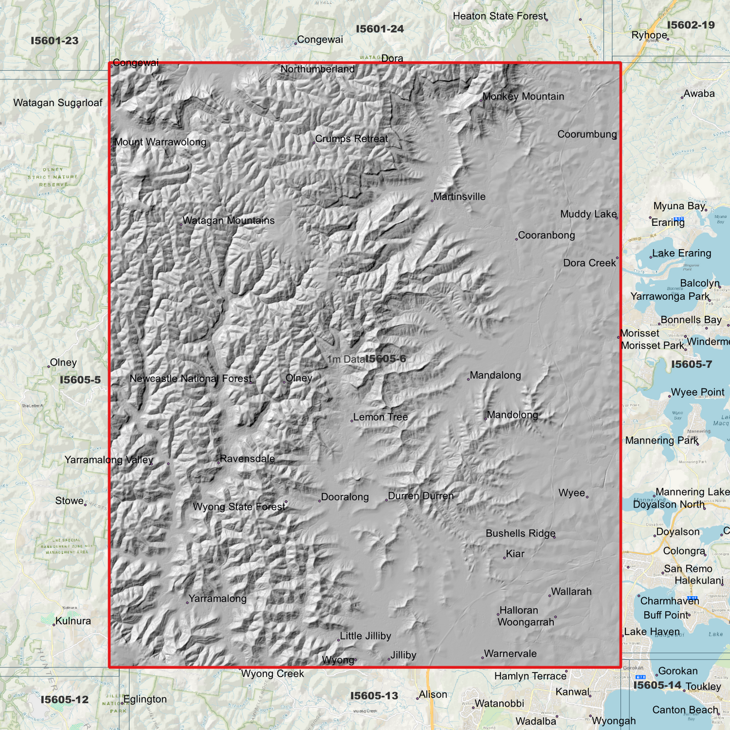 Jilliby 1m Digital Elevation Model (I5605-6)