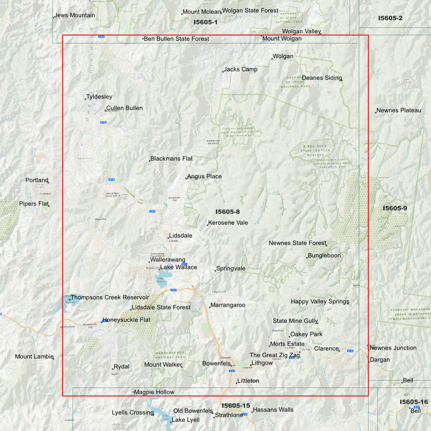 Wallerawang 1m & 2m Digital Elevation Models (I5605-8)