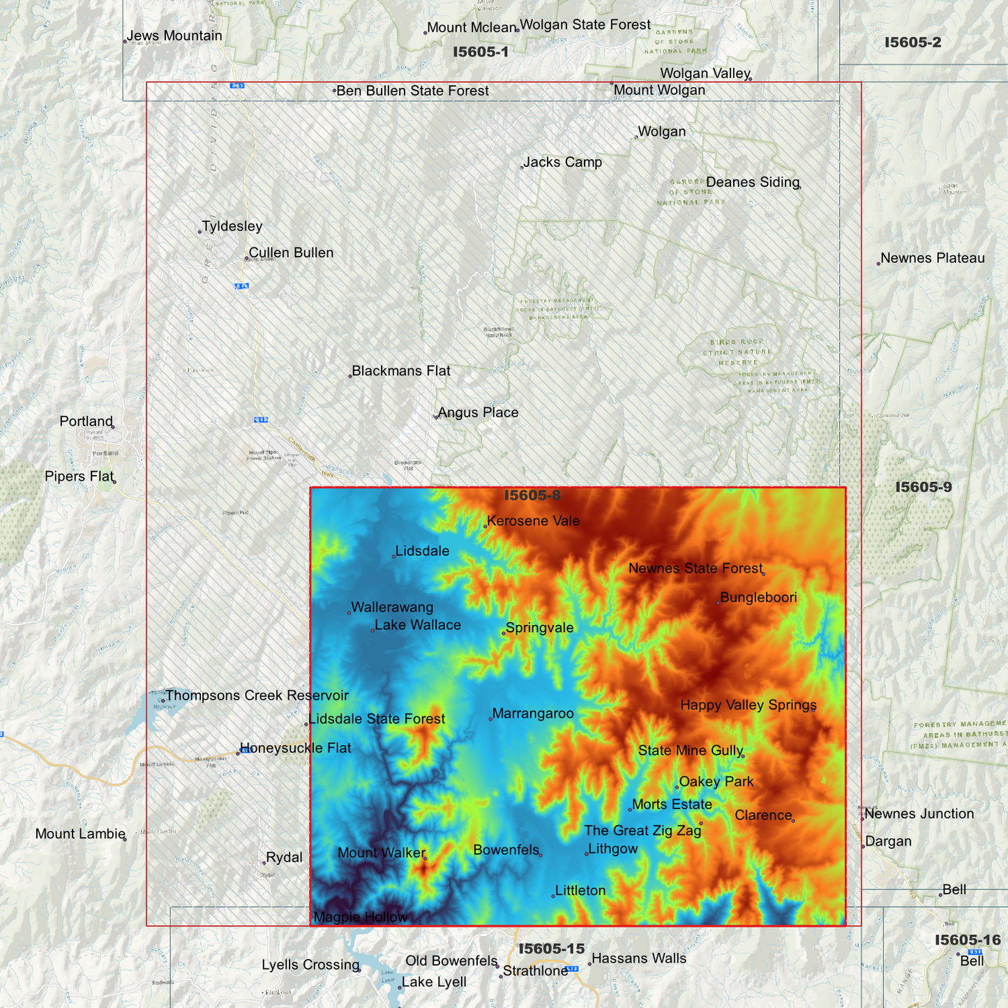 Wallerawang 1m & 2m Digital Elevation Models (I5605-8)