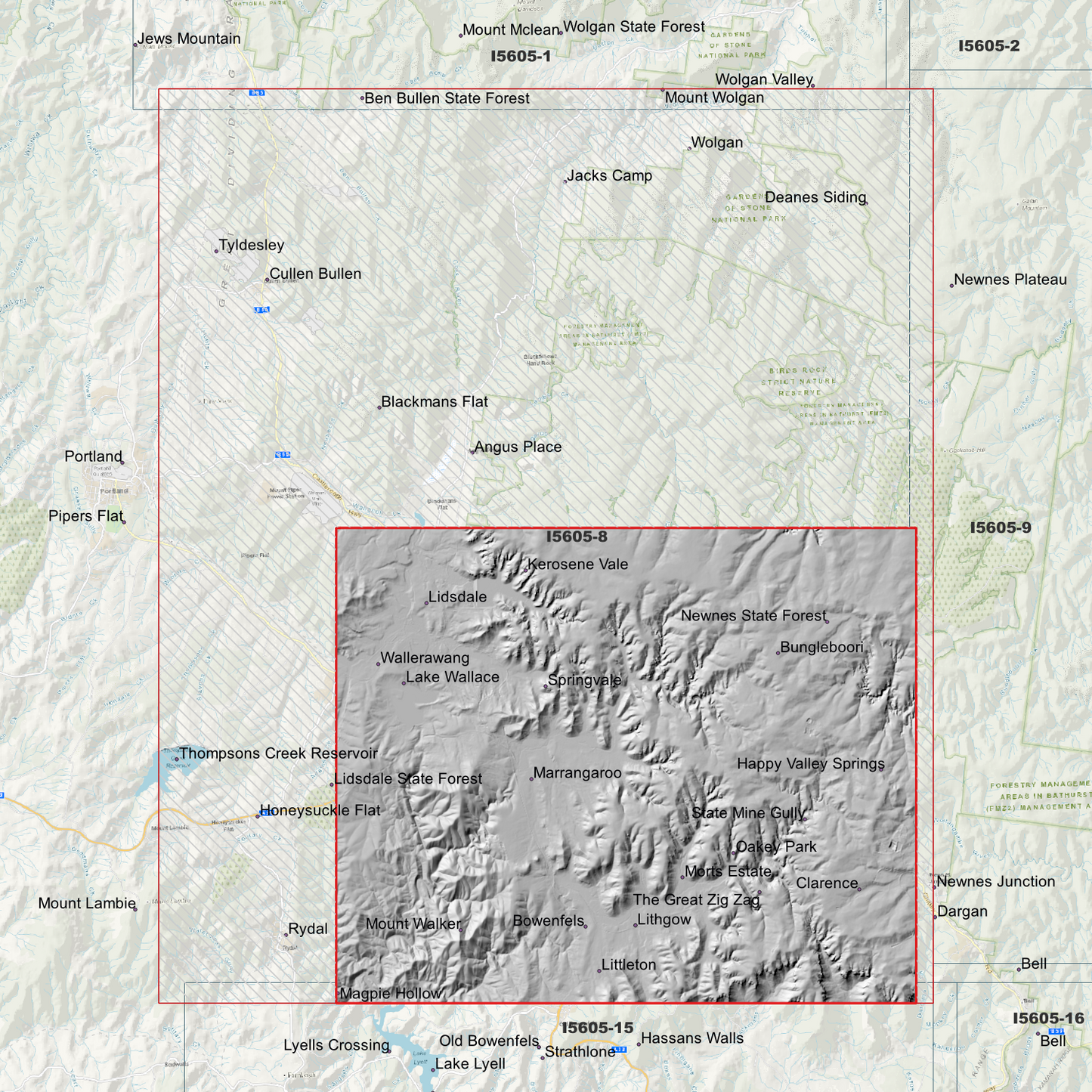 Wallerawang 1m & 2m Digital Elevation Models (I5605-8)