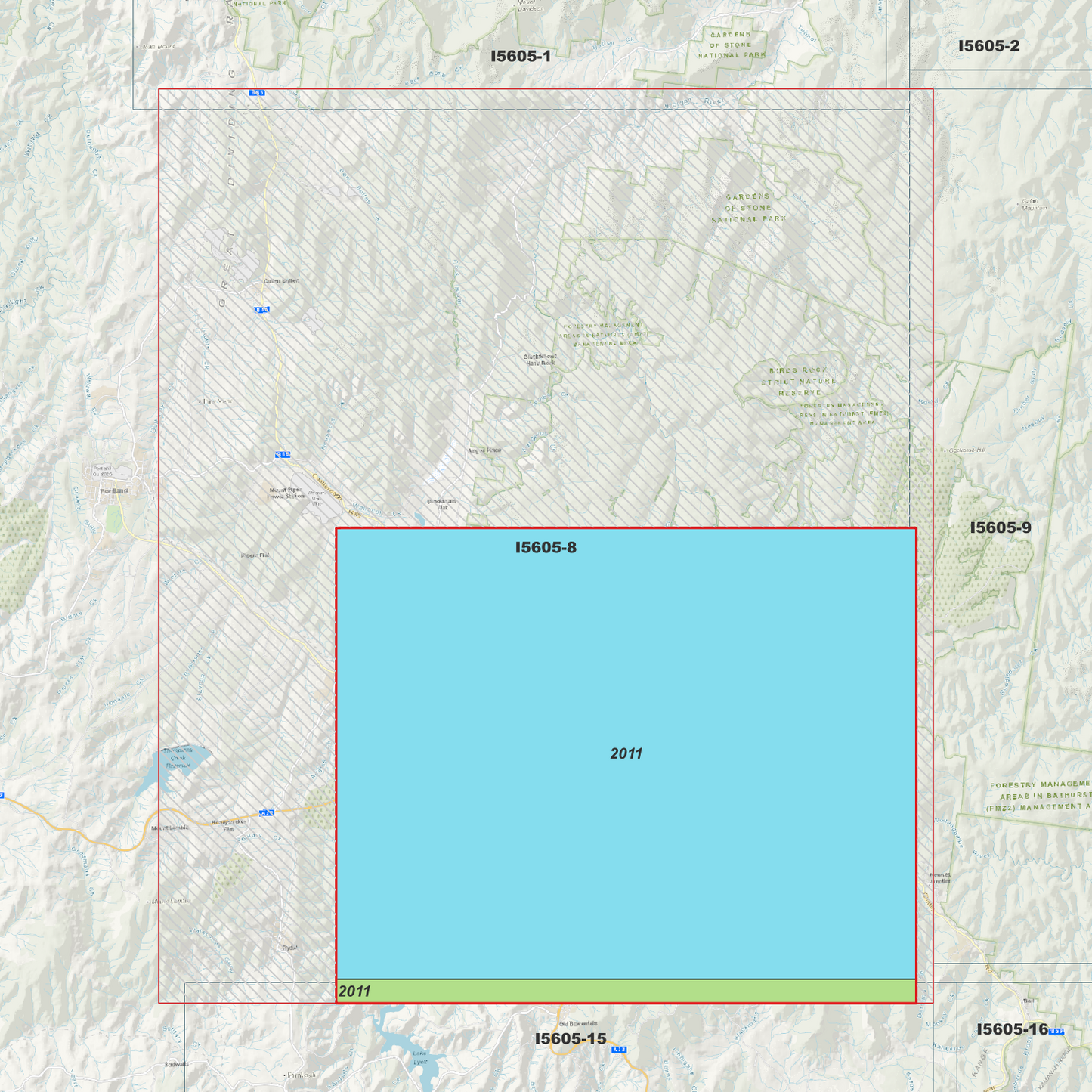 Wallerawang 1m & 2m Digital Elevation Models (I5605-8)