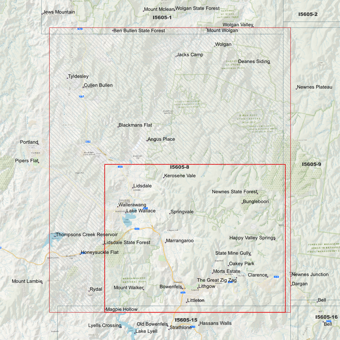 Wallerawang 1m & 2m Digital Elevation Models (I5605-8)