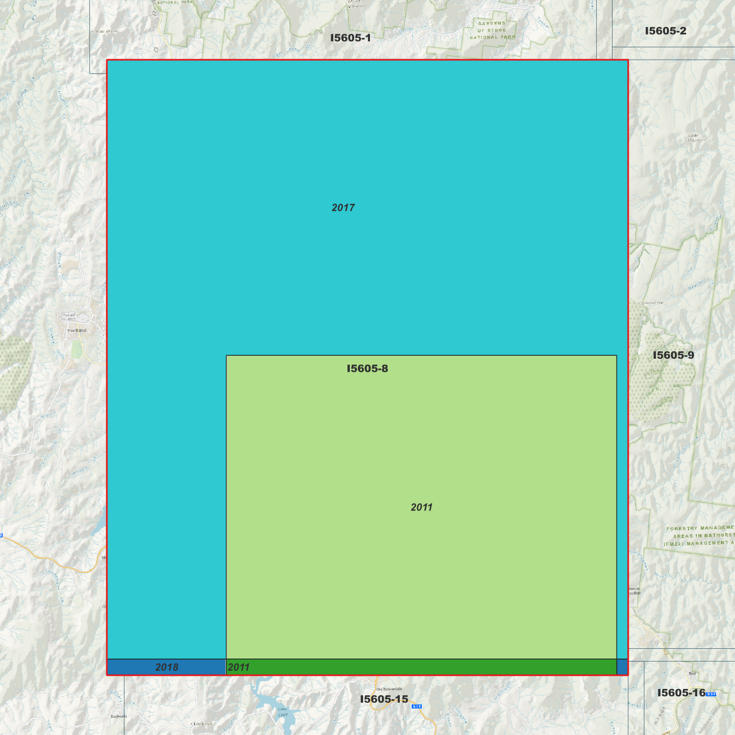 Wallerawang 1m & 2m Digital Elevation Models (I5605-8)