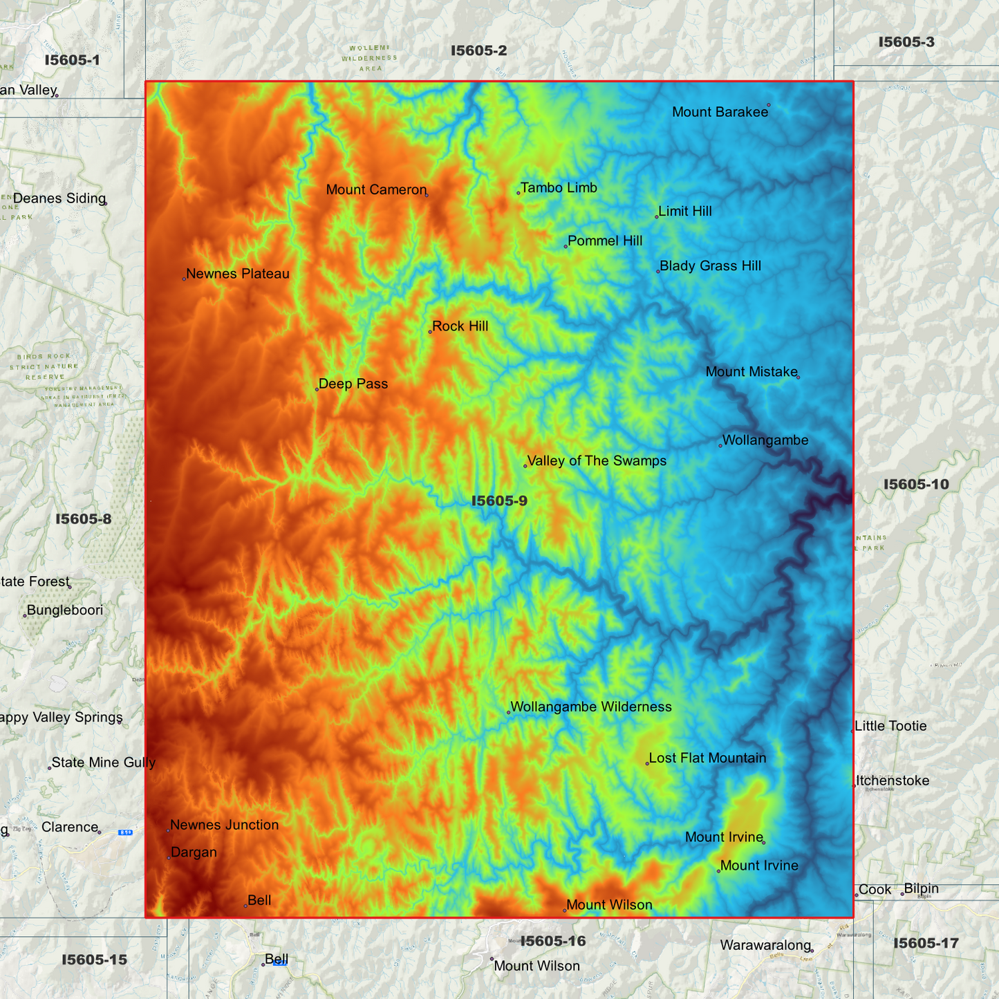 Wallangambe 1m & 2m Digital Elevation Models (I5605-9)