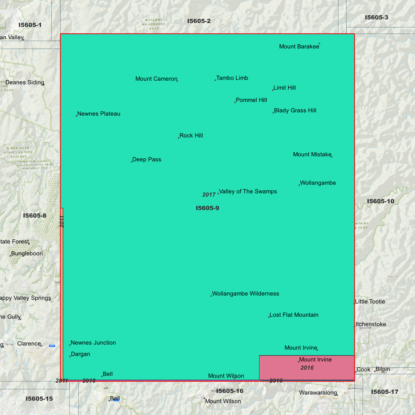 Wallangambe 1m & 2m Digital Elevation Models (I5605-9)