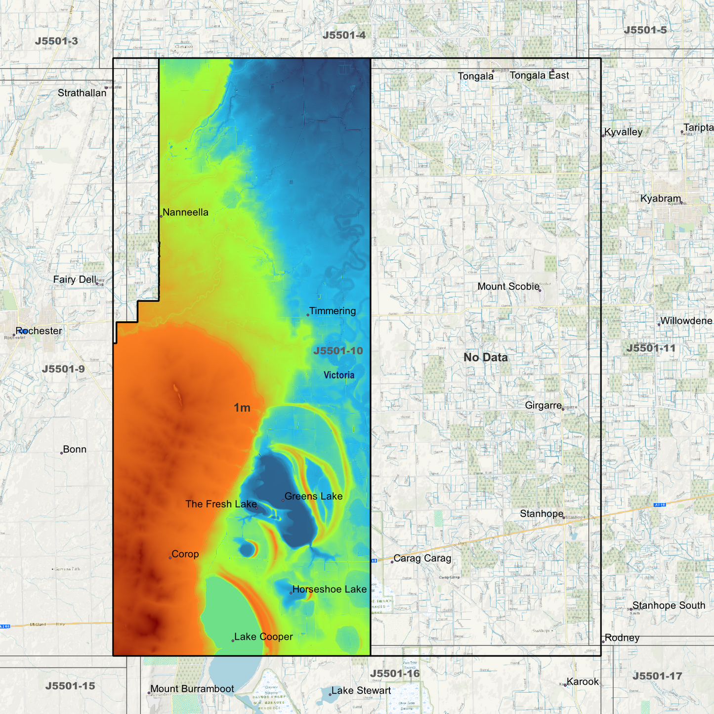 Corop 1m Digital Elevation Models (J5501-10)