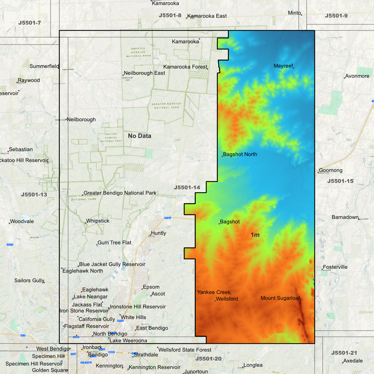 Huntly 1m Digital Elevation Models (J5501-14)