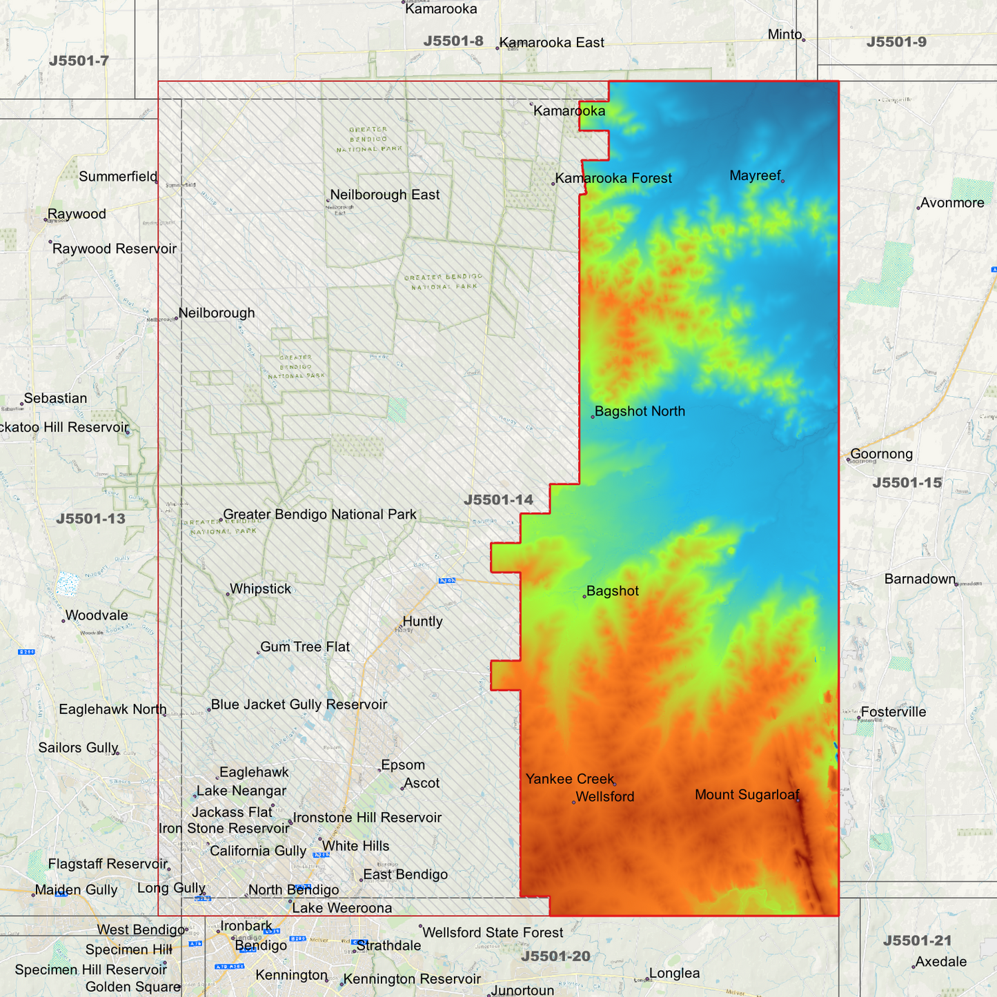 Huntly 1m Digital Elevation Models (J5501-14)